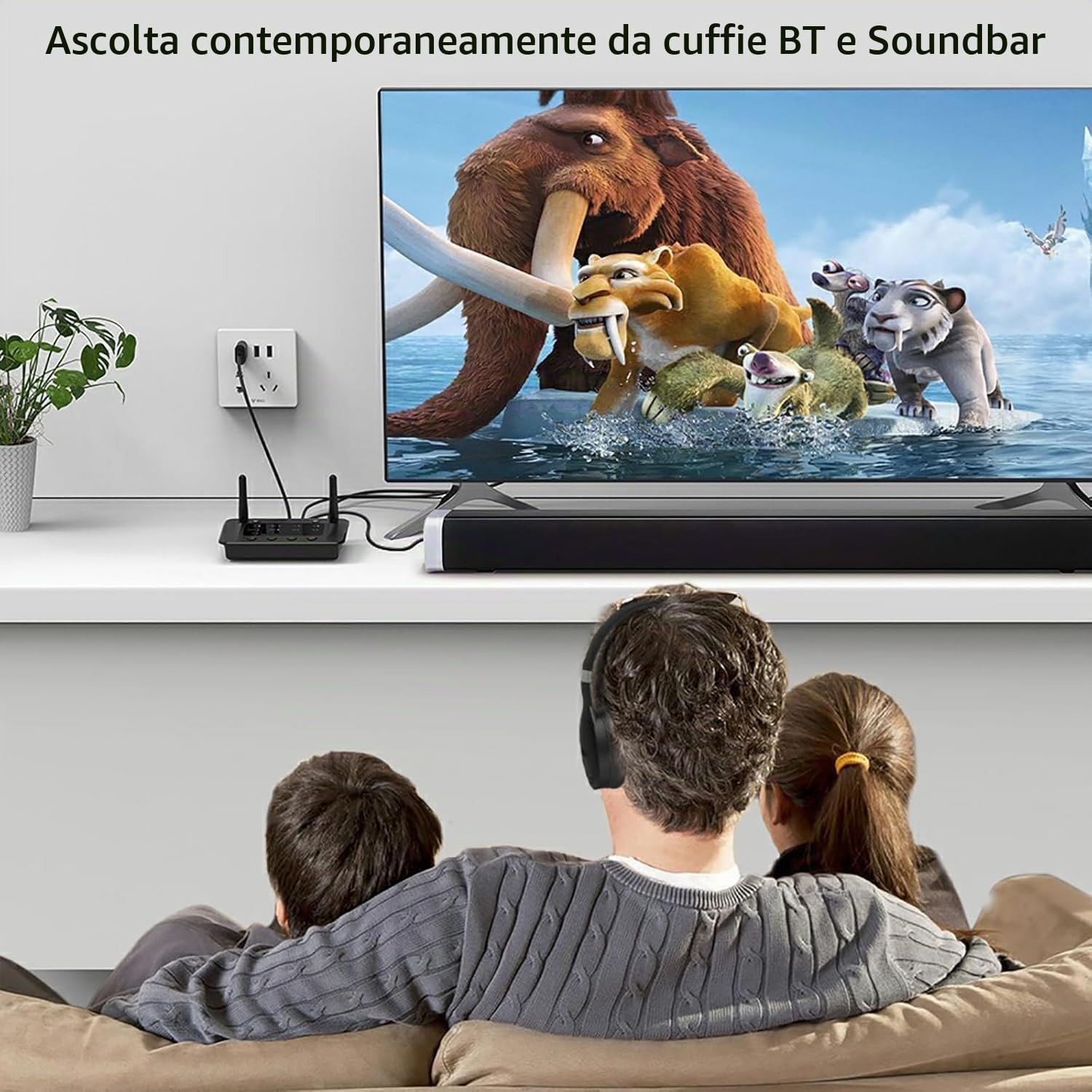 1Mii B03S Trasmettitore Ricevitore Bluetooth 5.3 aptX TV