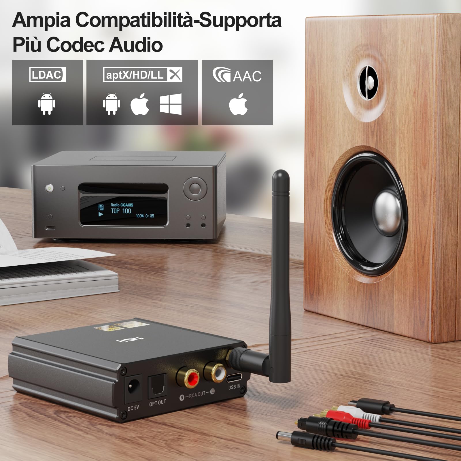 1Mii Bluetooth Receiver DS220 ricevitore bluetooth LDAC