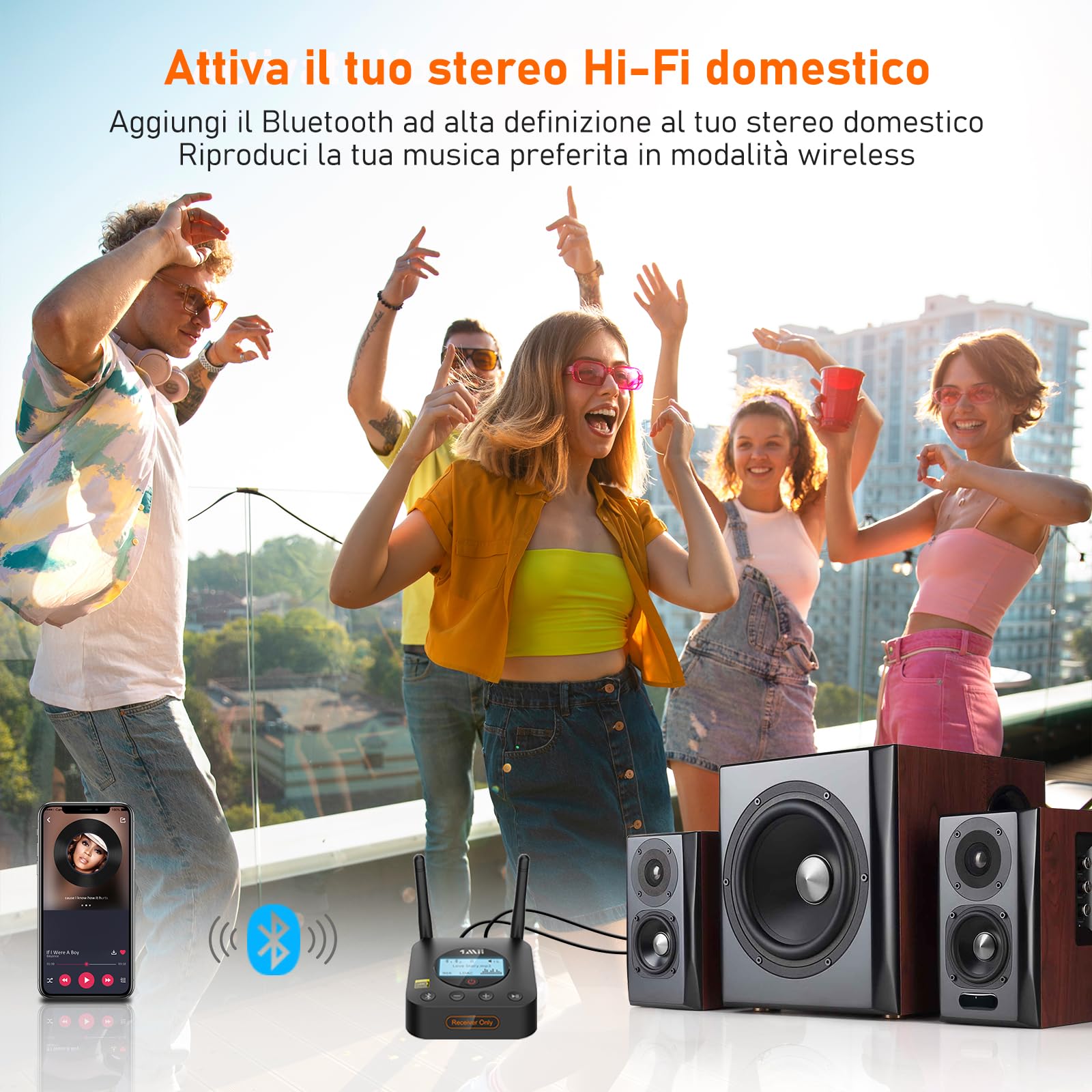 1Mii B06Pro+ Ricevitore Bluetooth LDAC Display HiFi
