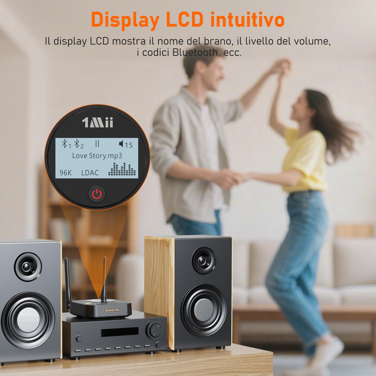 1Mii B06Pro+ Ricevitore Bluetooth LDAC Display HiFi