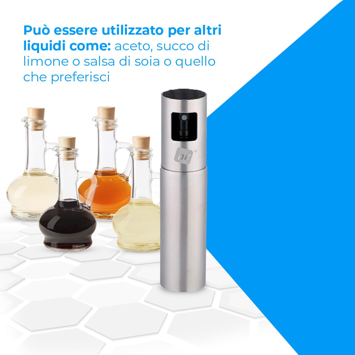 NK Casa e Cucina spruzzatore olio 100 ml ricaricabile