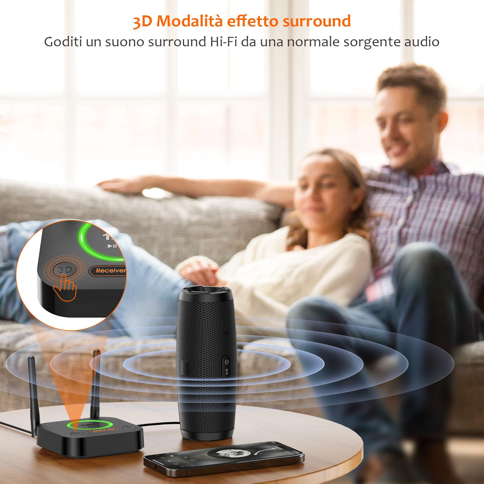 1Mii B06Pro Ricevitore Bluetooth HiFi aptX HD 60m
