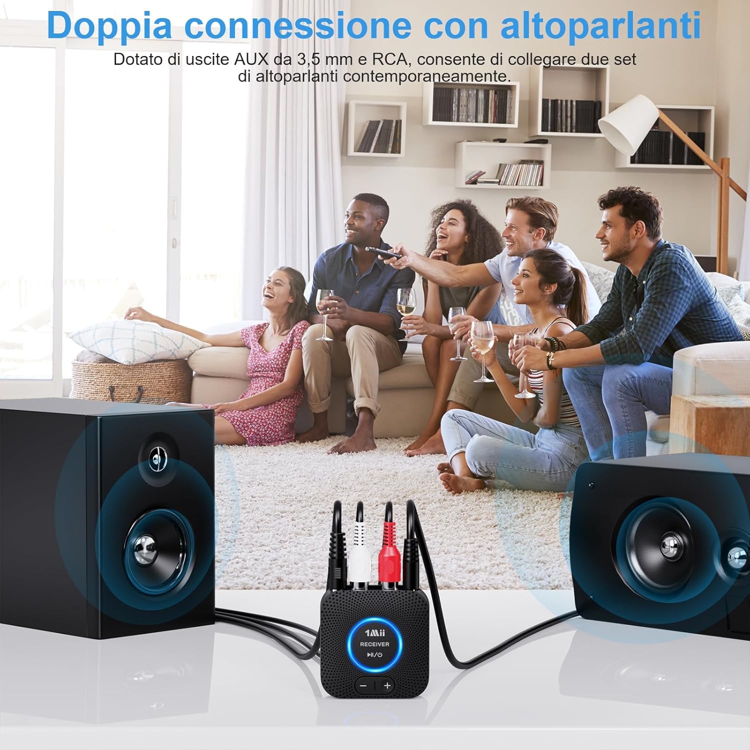 1Mii Set Trasmettitore Ricevitore Wireless 2.4GHz 80m