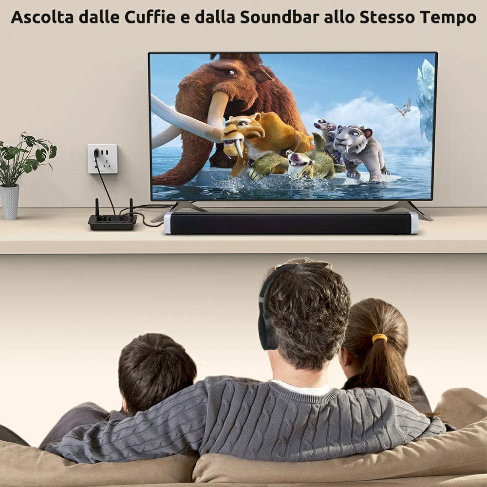 1Mii B03 Trasmettitore Ricevitore Bluetooth 5.3 aptX TV