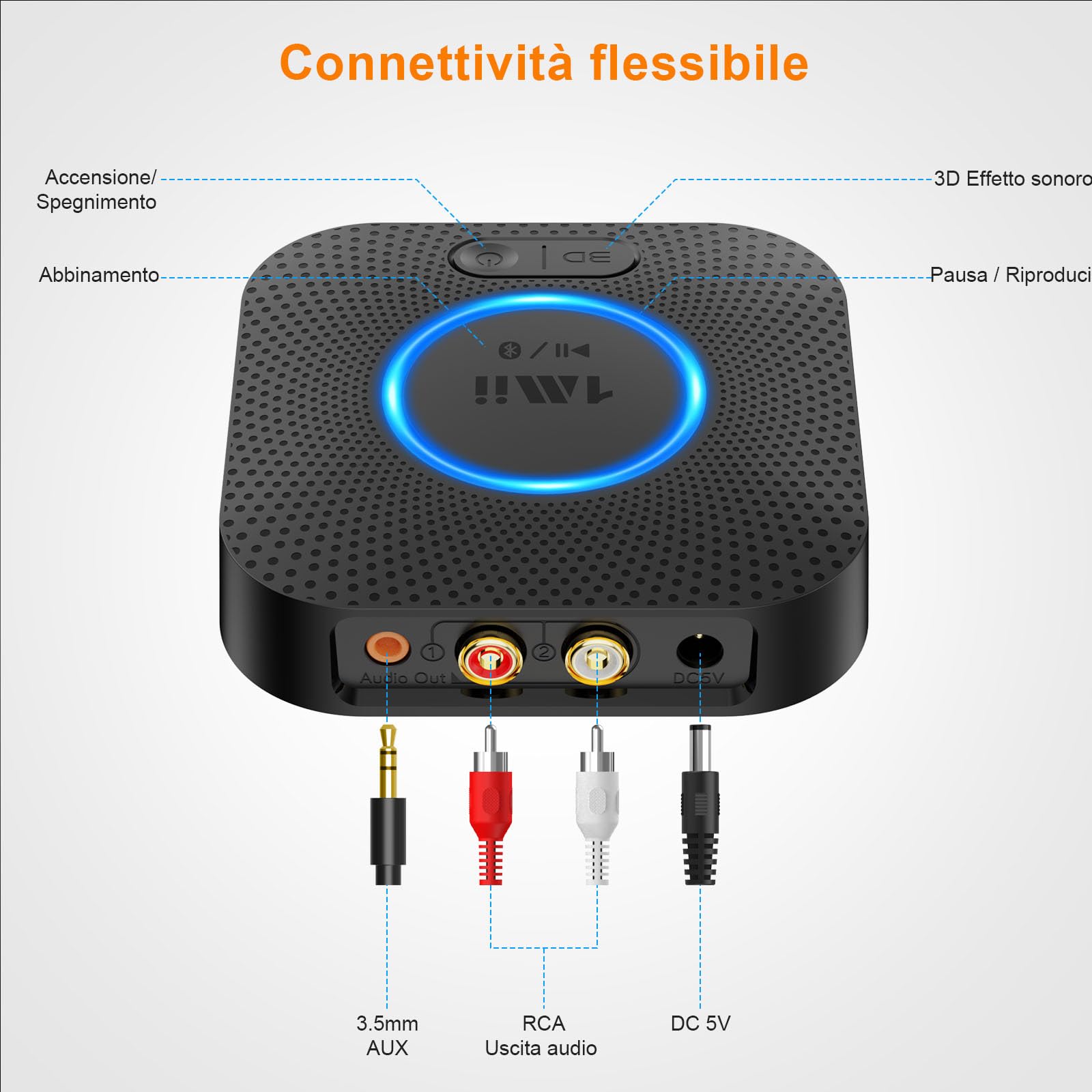 1Mii B06 Plus Ricevitore Bluetooth aptX HD 50m