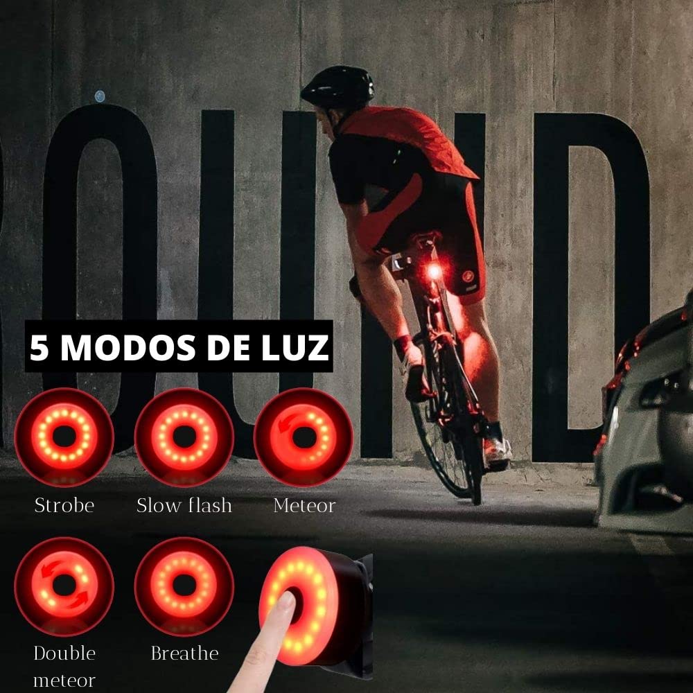 NK Sport luce posteriore LED bici ricaricabile IPX5
