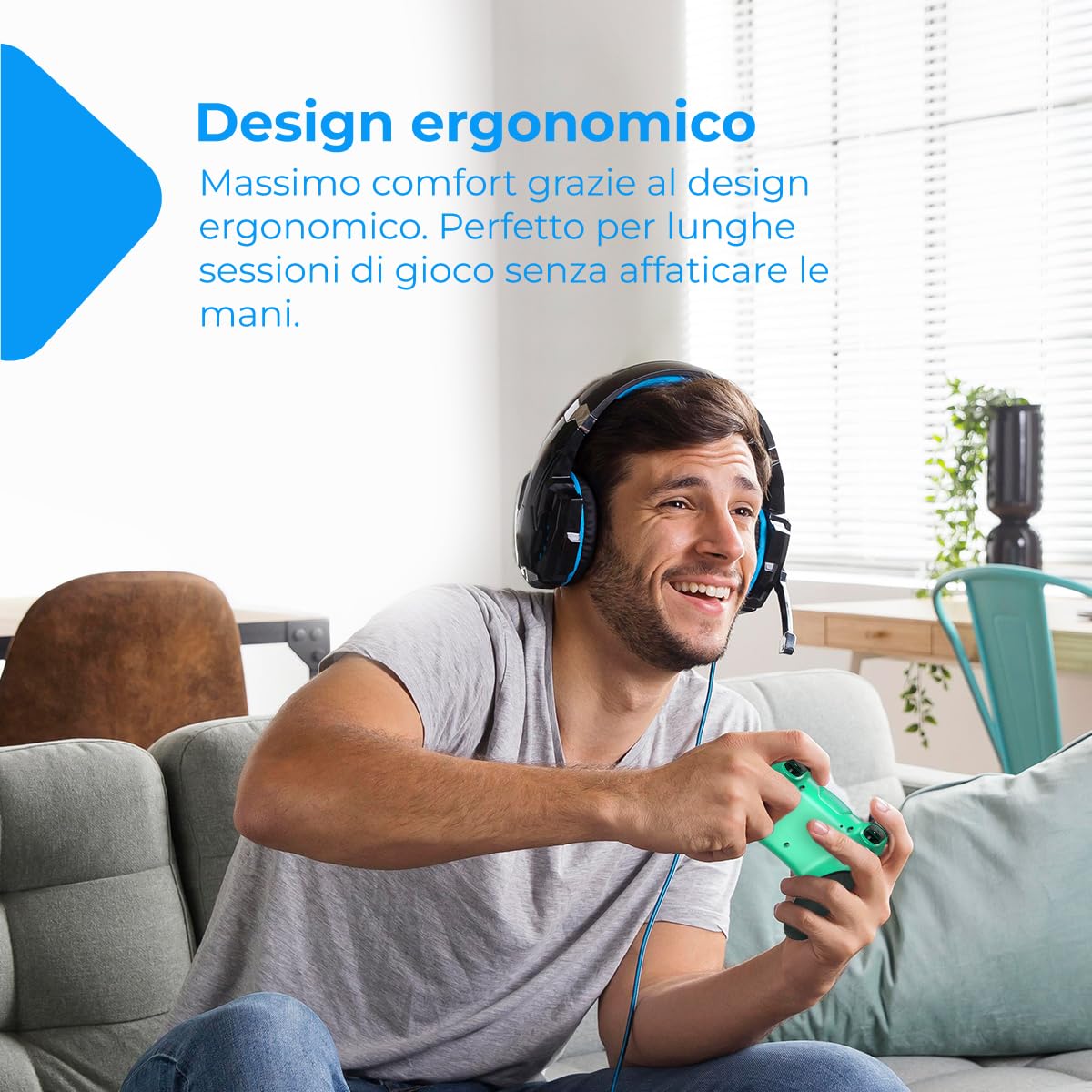 NK controller Switch wireless blu turbo vibrazione 6 assi