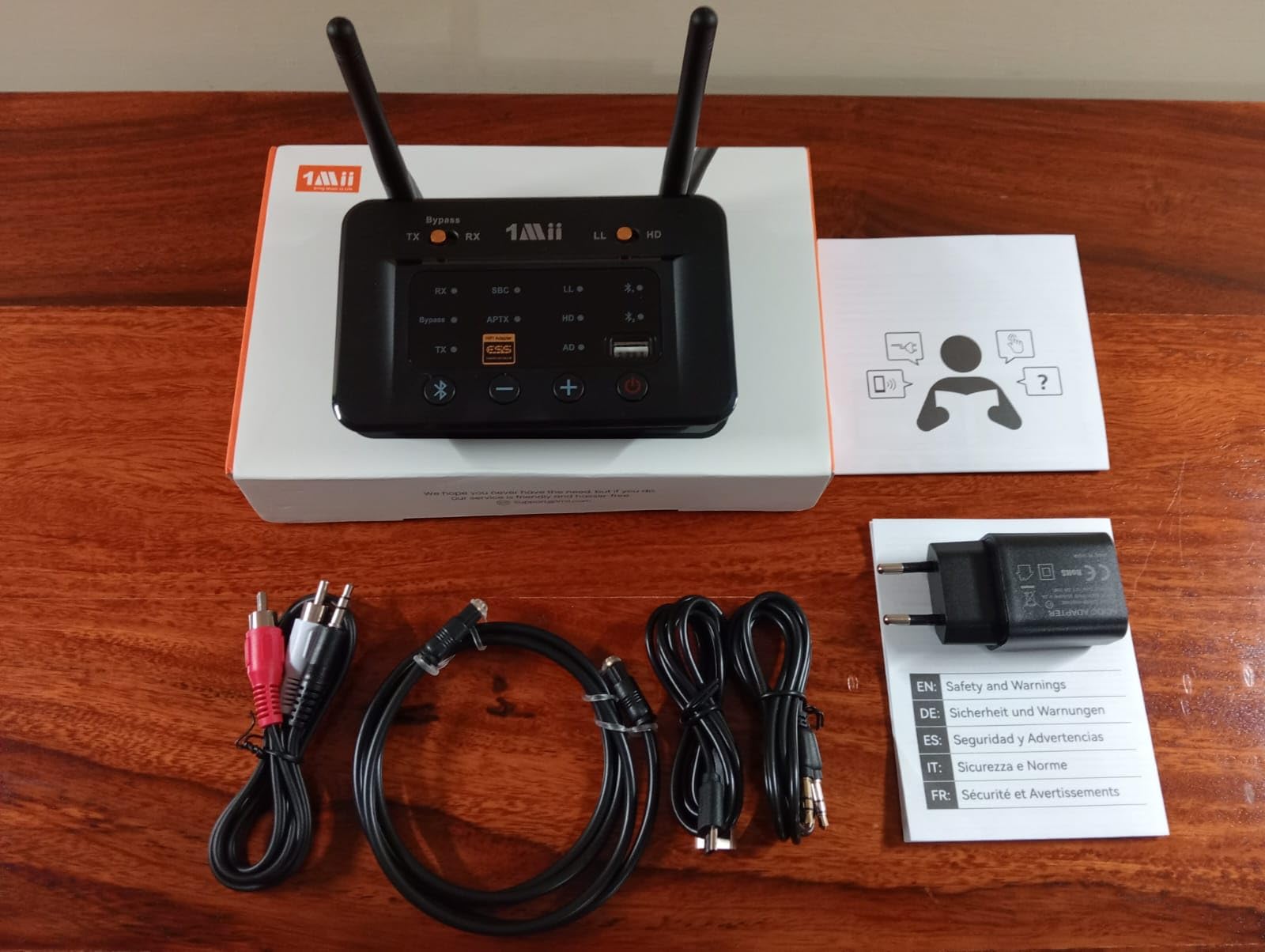 1Mii B03S Trasmettitore Ricevitore Bluetooth 5.3 aptX TV