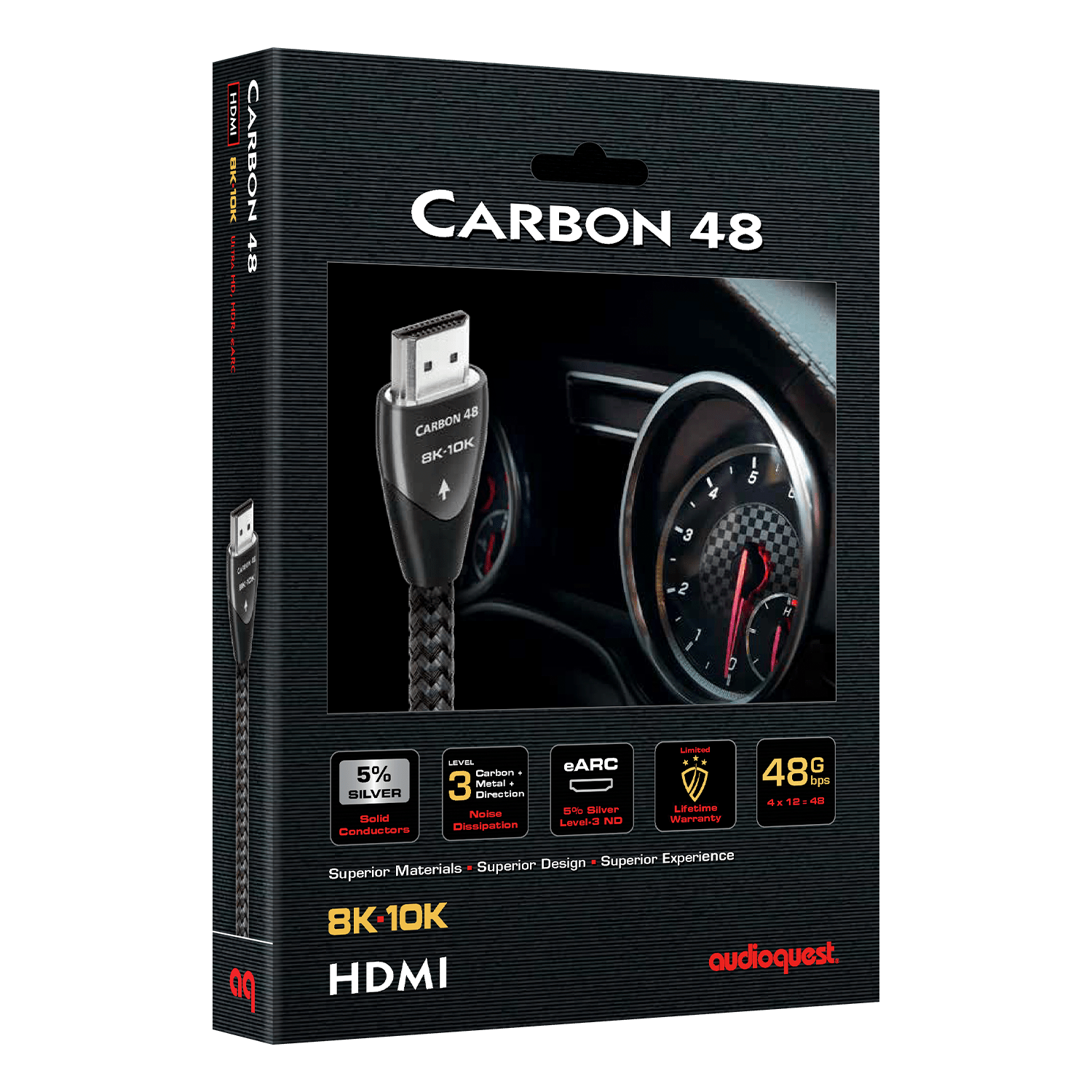 Audioquest Carbon 48 cavo HDMI 8K 1,5 m argento 5%