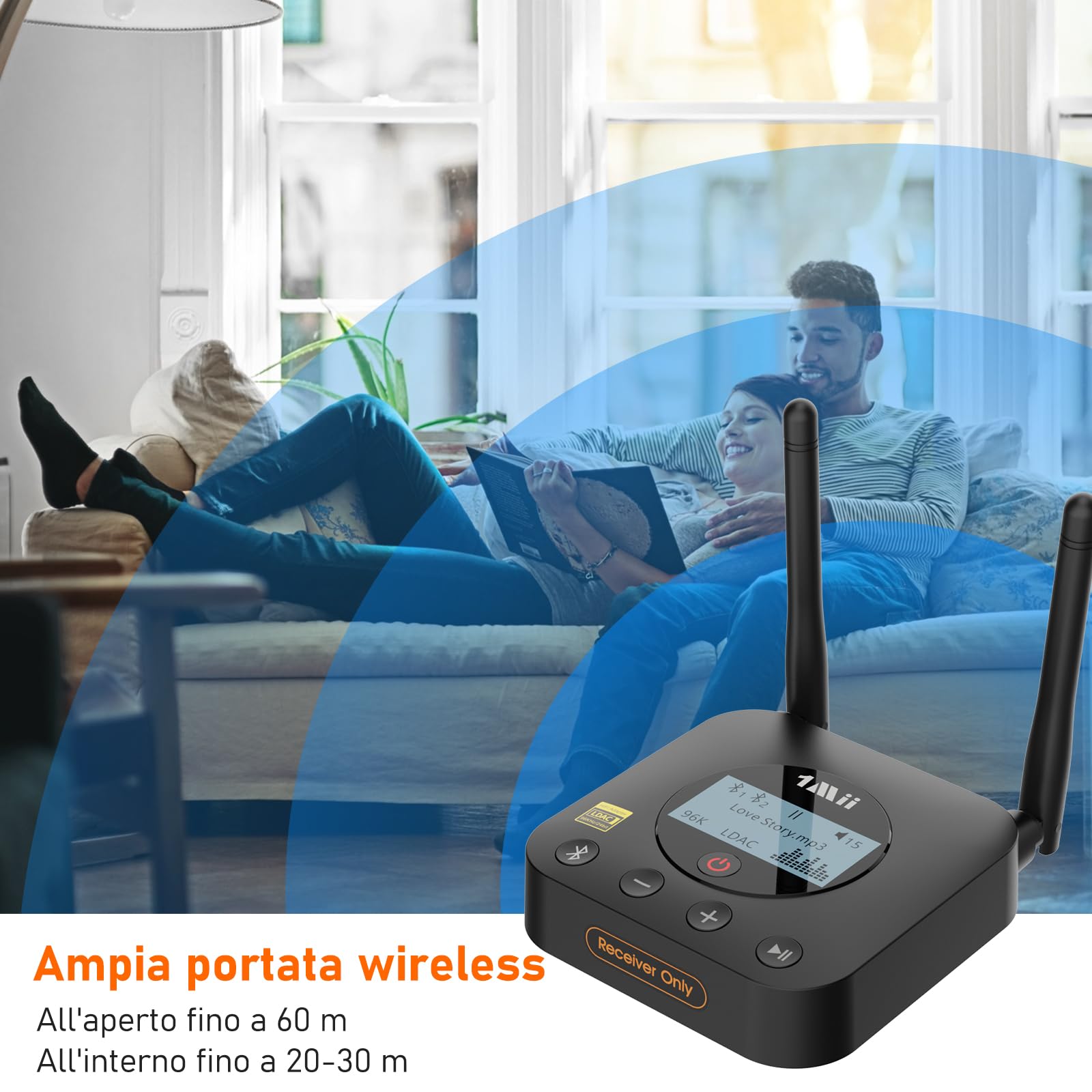1Mii B06Pro+ Ricevitore Bluetooth LDAC Display HiFi