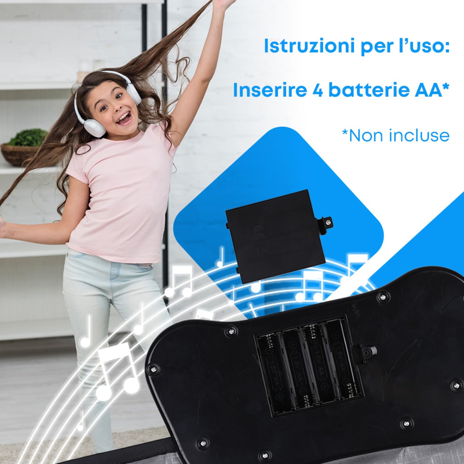 NK tappetino ballo bluetooth 100x89 cm 7 modalità
