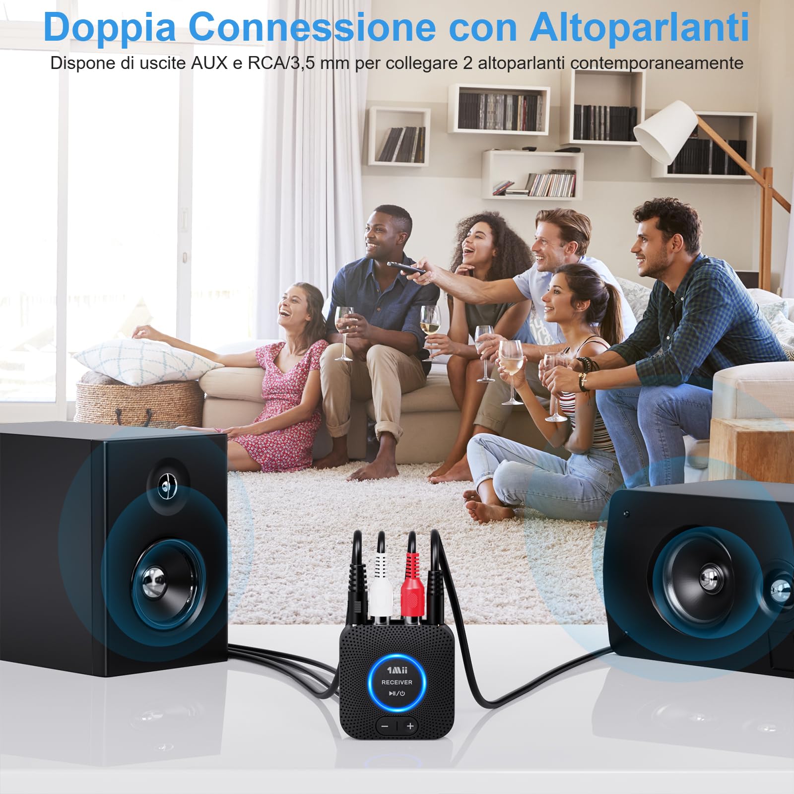 1Mii 2.4G kit audio wireless trasmettitore ricevitore 80m