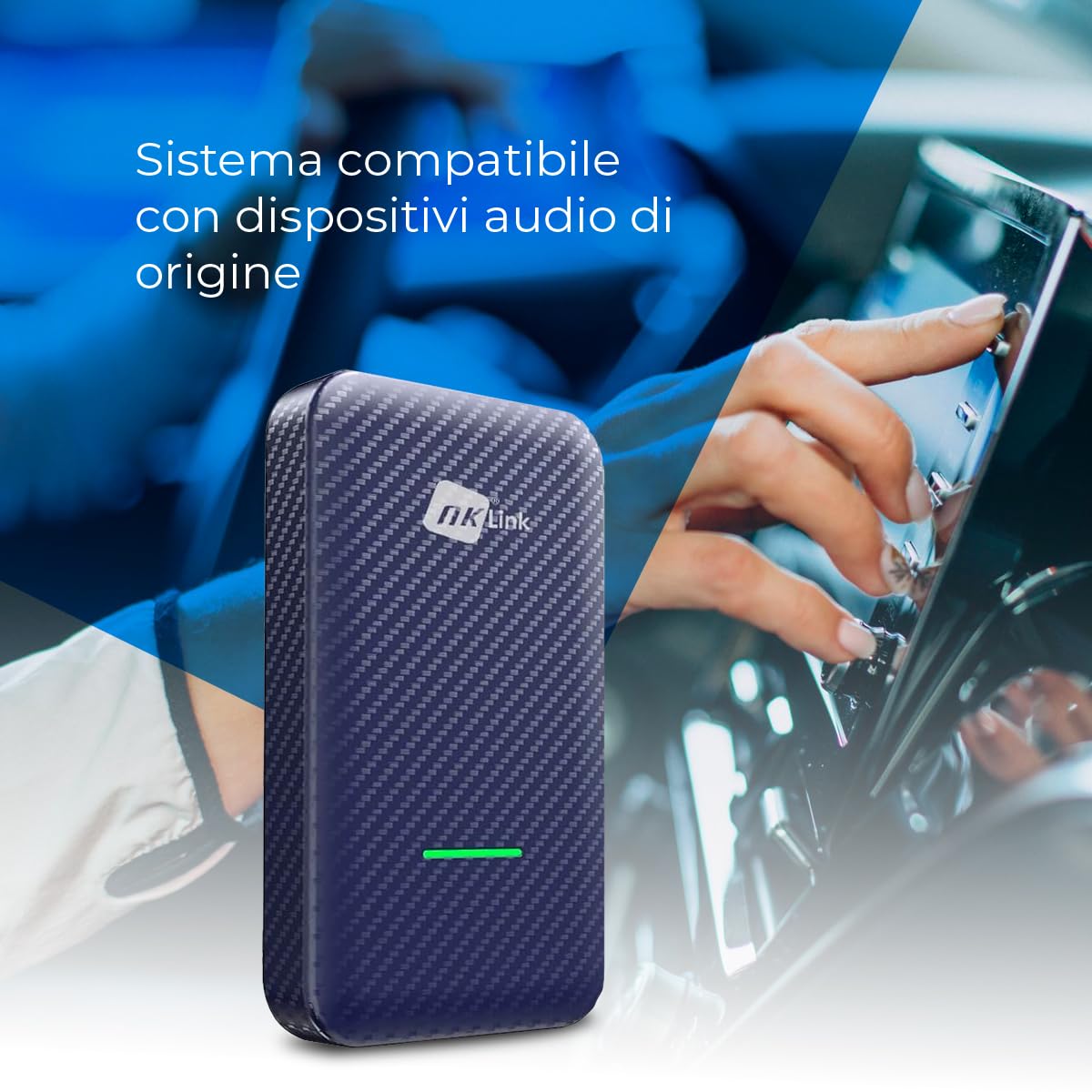 NK Adattatore CarPlay Android Auto Wireless USB Bluetooth 5.0