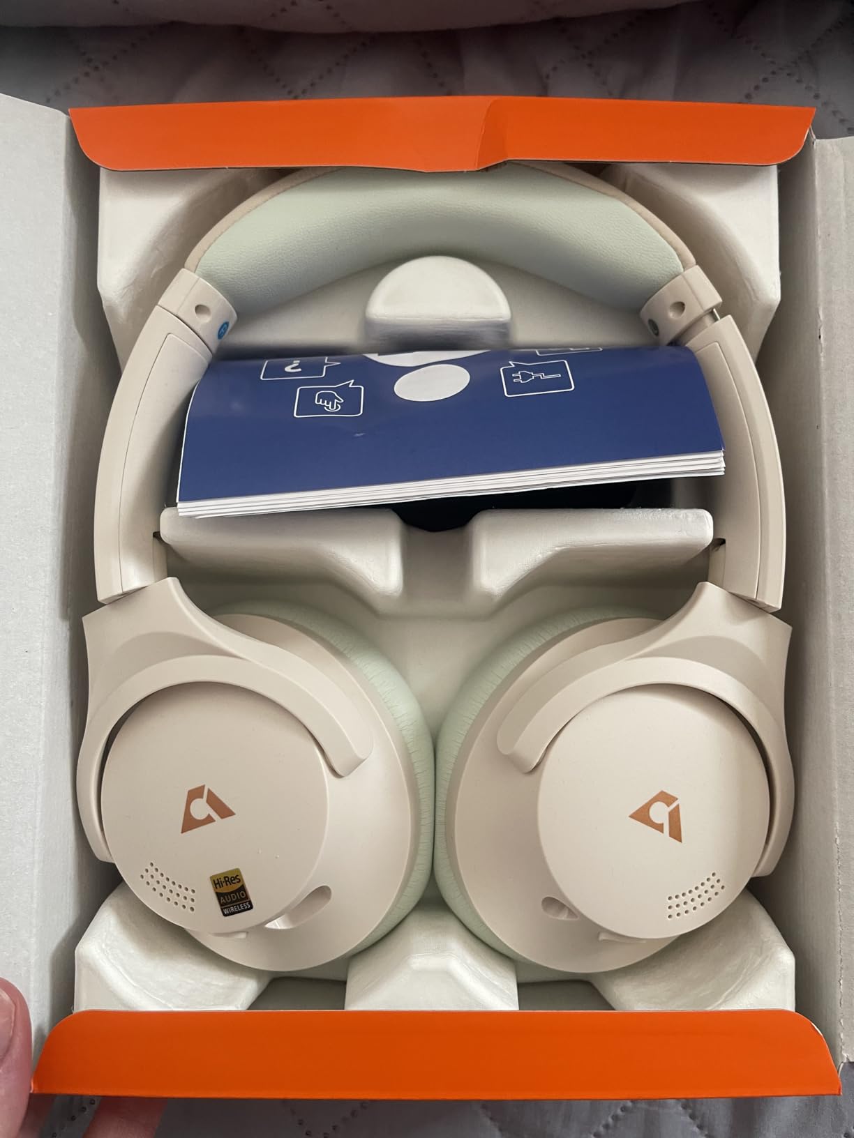 1Mii Y8+ Cuffie Bluetooth Over-Ear ANC Beige 100 Ore