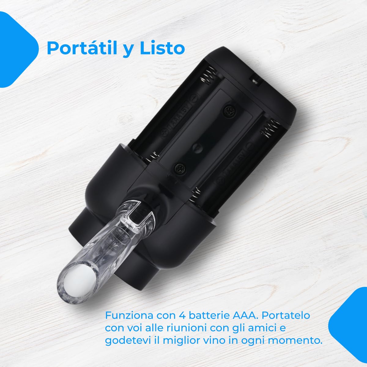 NK Aeratore Vino Elettrico Decanter Automatico Nero