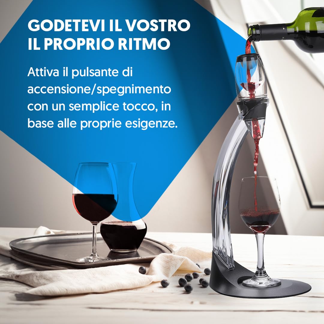 NK Set Decanter Vino acrilico con filtro e supporto