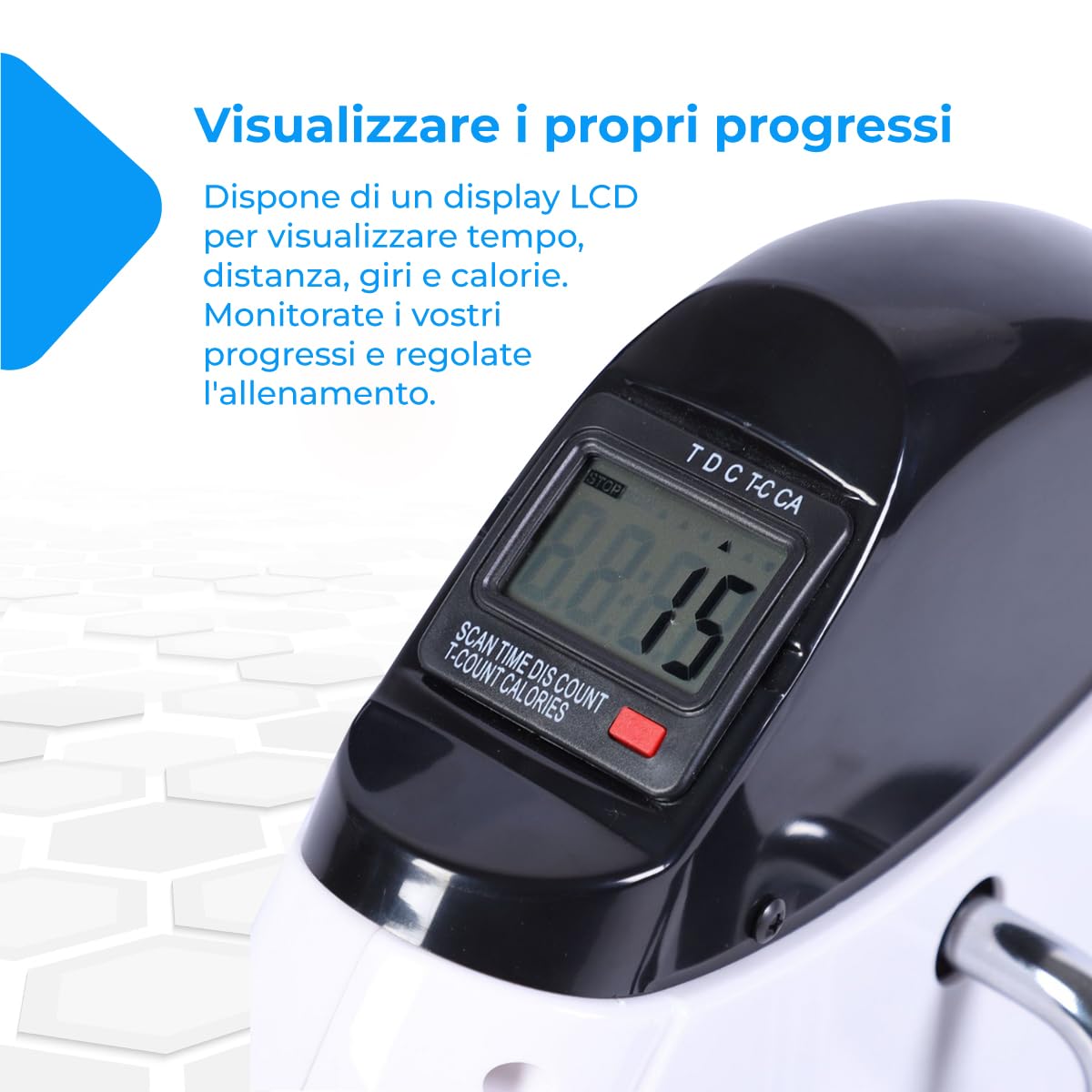 NK Pedali Statici Braccia Gambe Display LCD