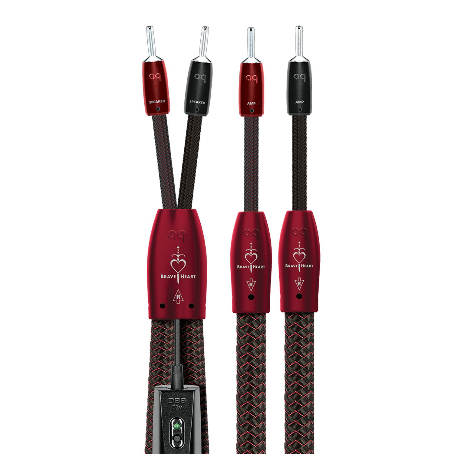 AudioQuest Brave Heart Full-Range cavo diffusori coppia 2,4 m rame