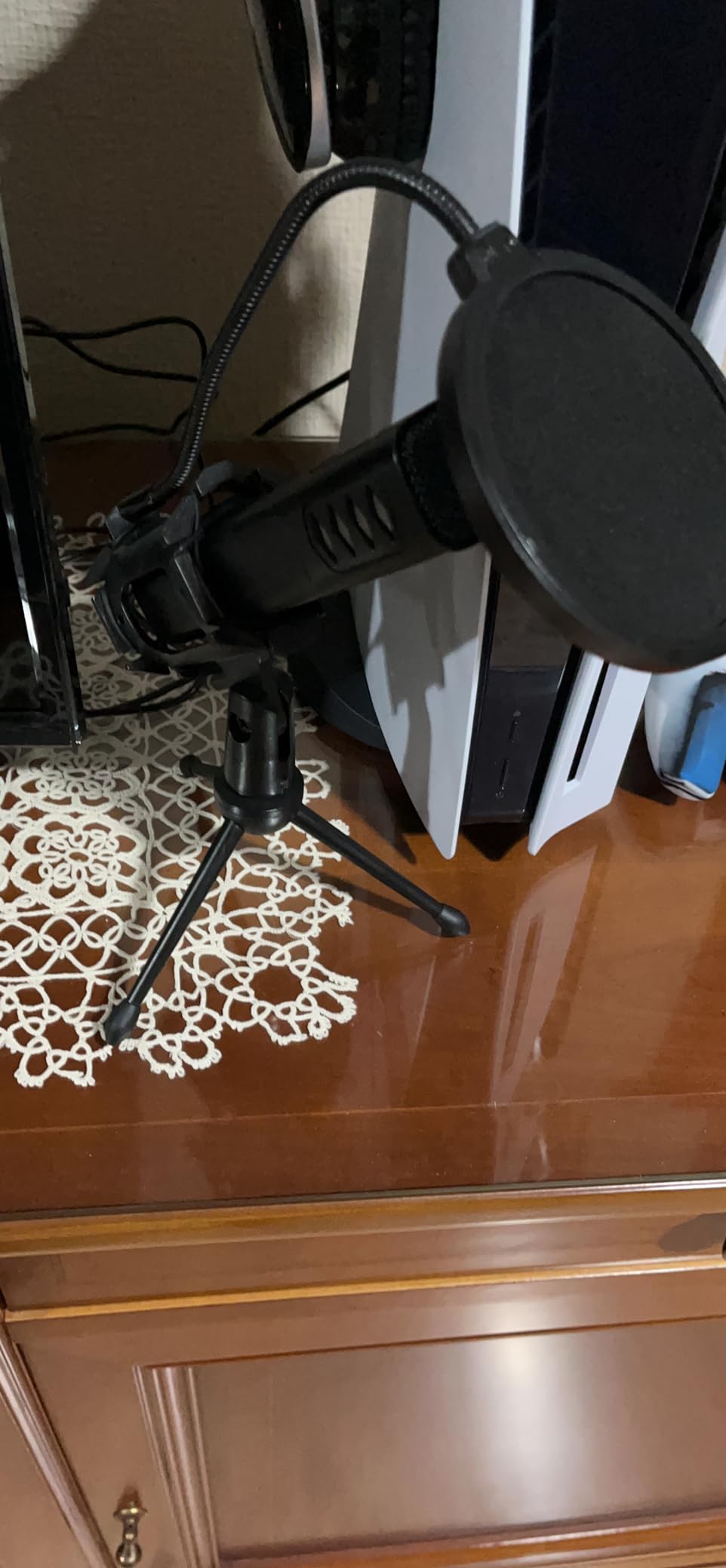 NK Microfono USB a Condensatore con Treppiede e Antipop