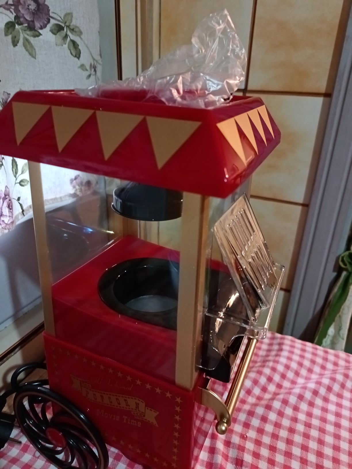 NK Macchina Popcorn Aria Calda 1200W Nero 0,3L