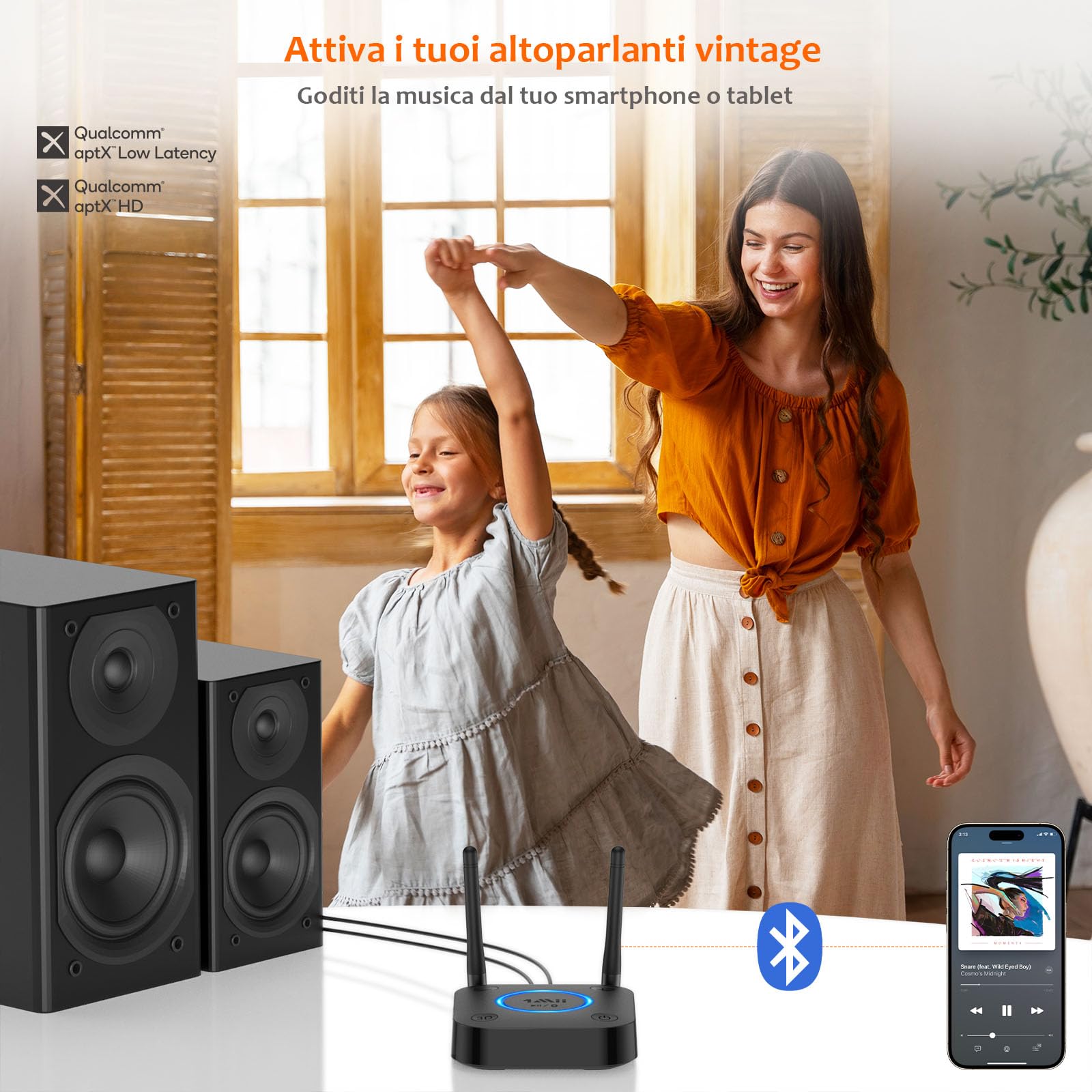 1Mii B06Pro Ricevitore Bluetooth HiFi aptX HD 60m