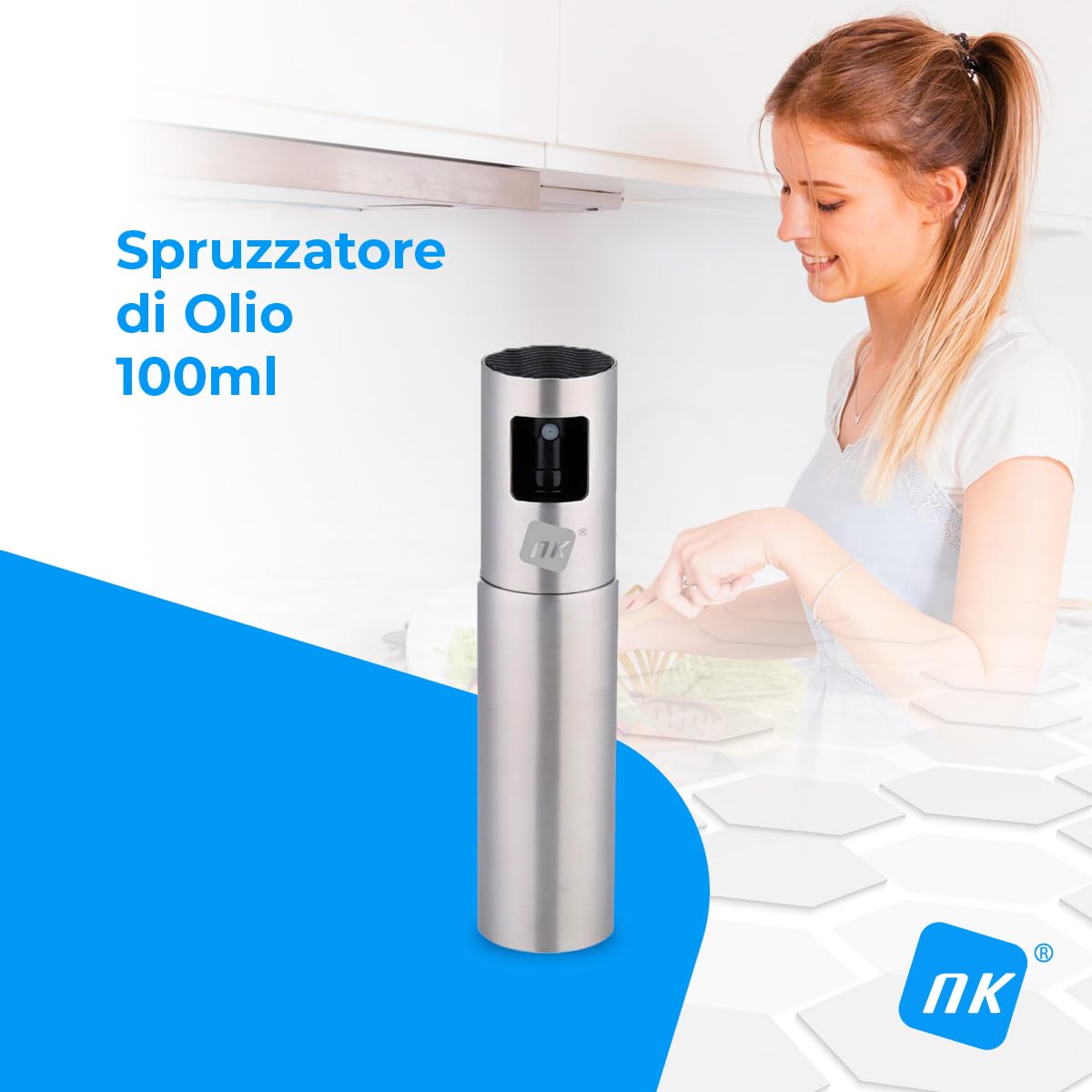 NK Casa e Cucina spruzzatore olio 100 ml ricaricabile