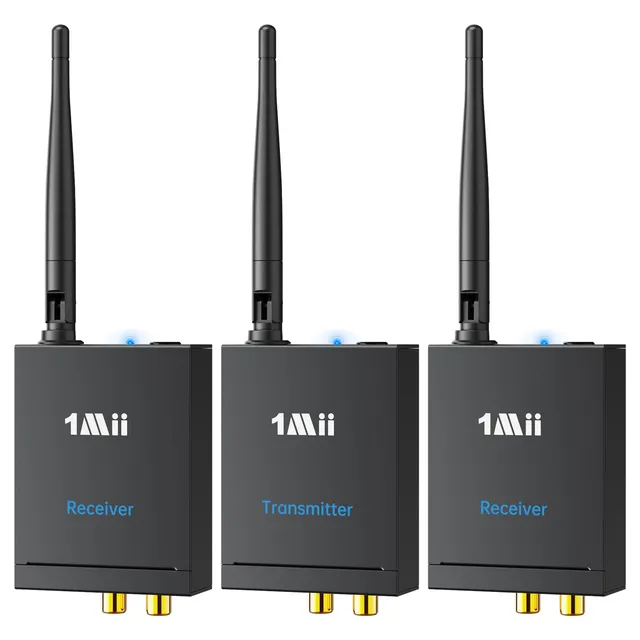 1Mii 2.4G Trasmettitore Ricevitore Audio Wireless 1TX+2RX 100m