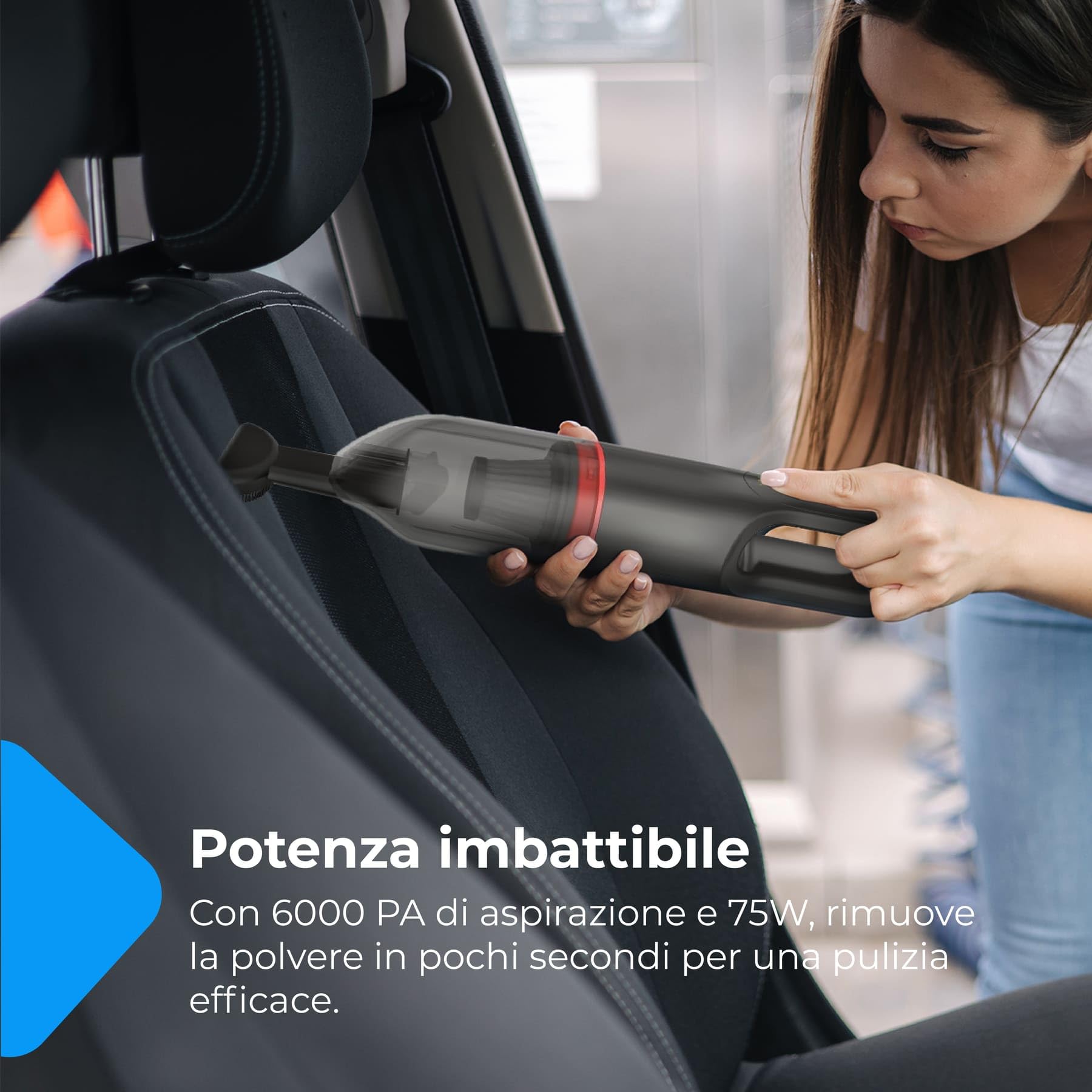 NK Mini Aspirapolvere Senza Cavo 6000 PA USB-C