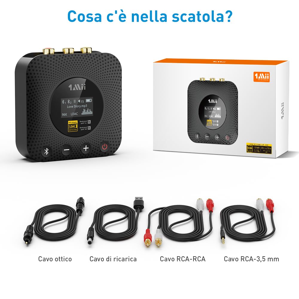 1Mii B06HD+ Ricevitore Bluetooth HiFi LDAC DAC