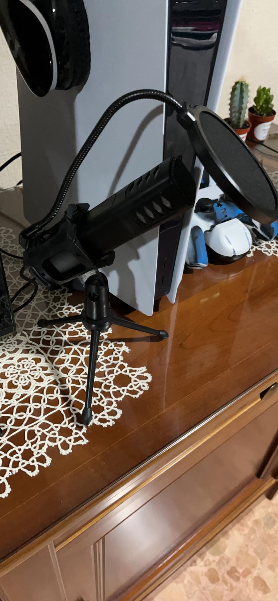 NK Microfono USB a Condensatore con Treppiede e Antipop
