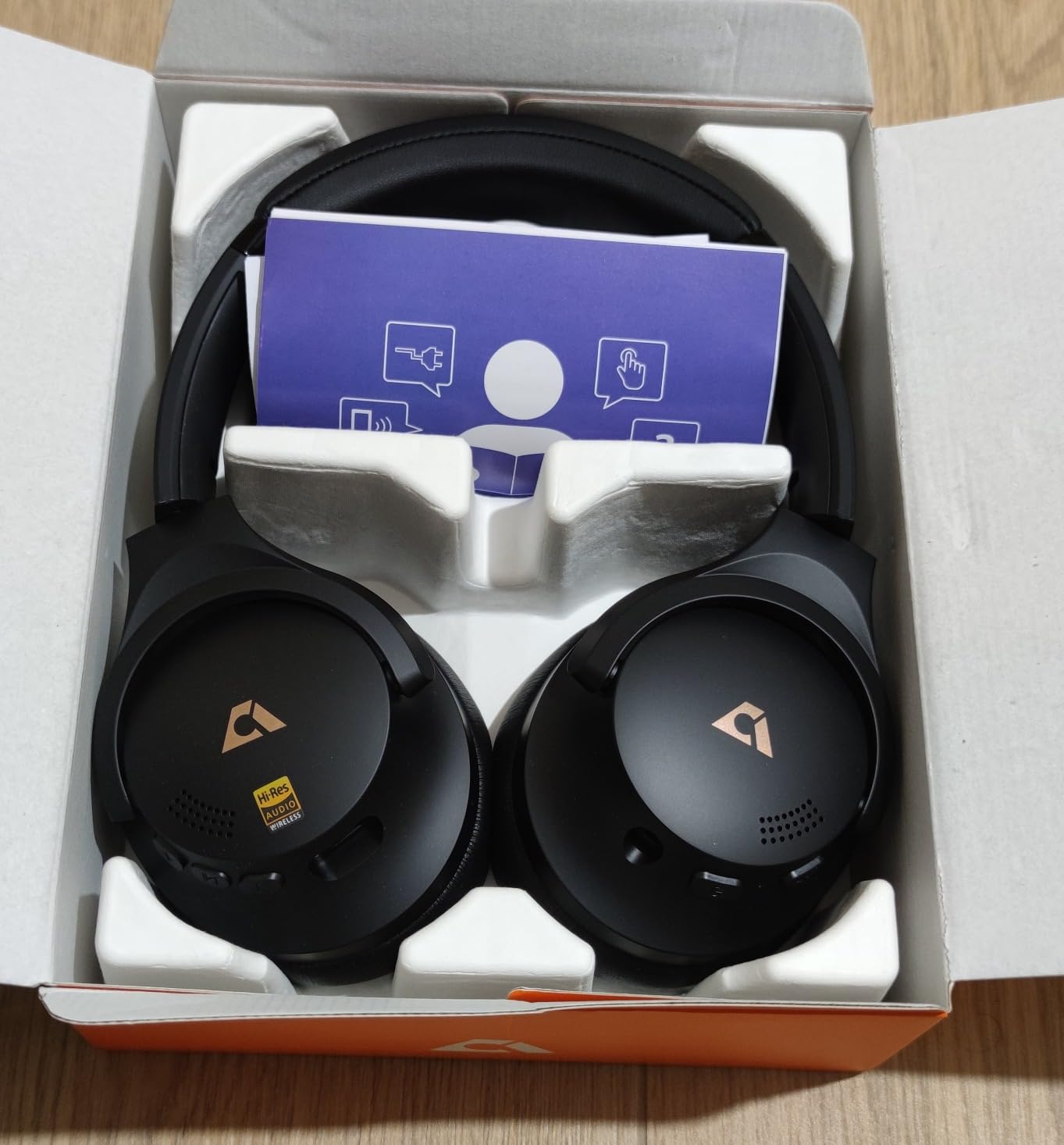 1Mii Y8 cuffie bluetooth ANC LDAC over-ear 100 ore nere