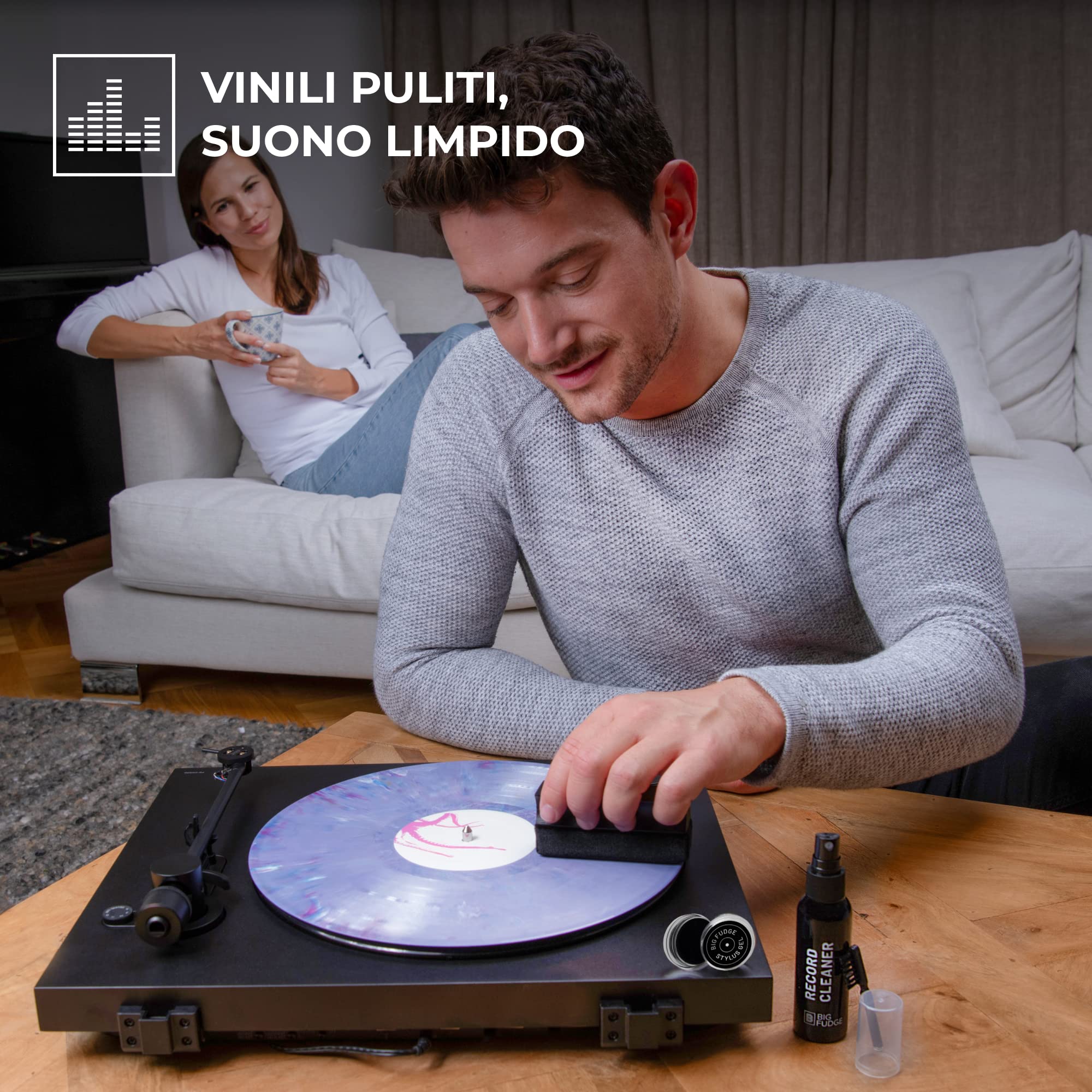 Big Fudge Vinyl Cleaning Kit Pulizia Vinili 4 in 1 Velluto