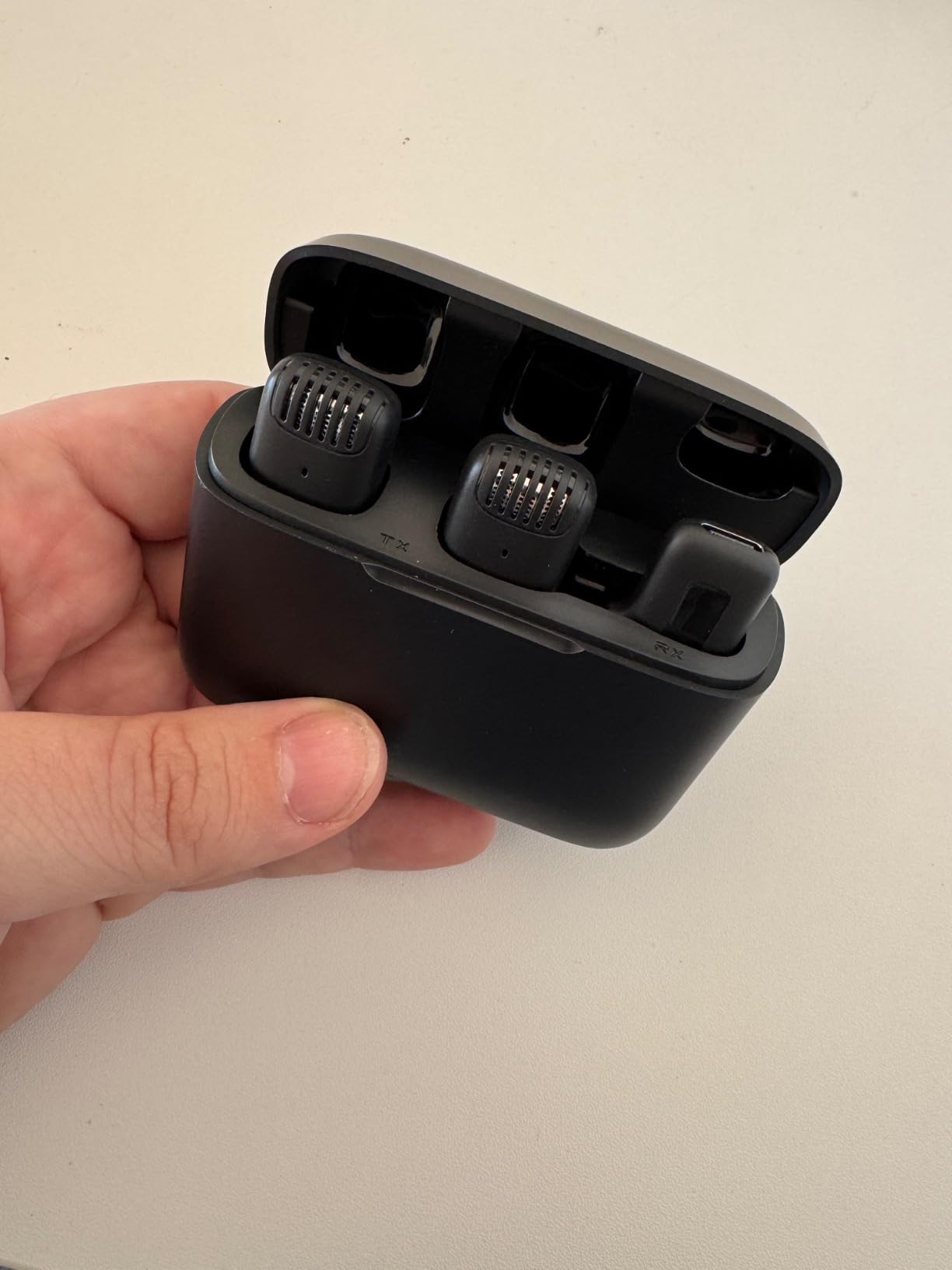 NK Microfono Lavalier Wireless 2 Mic + Custodia Riduzione Rumore