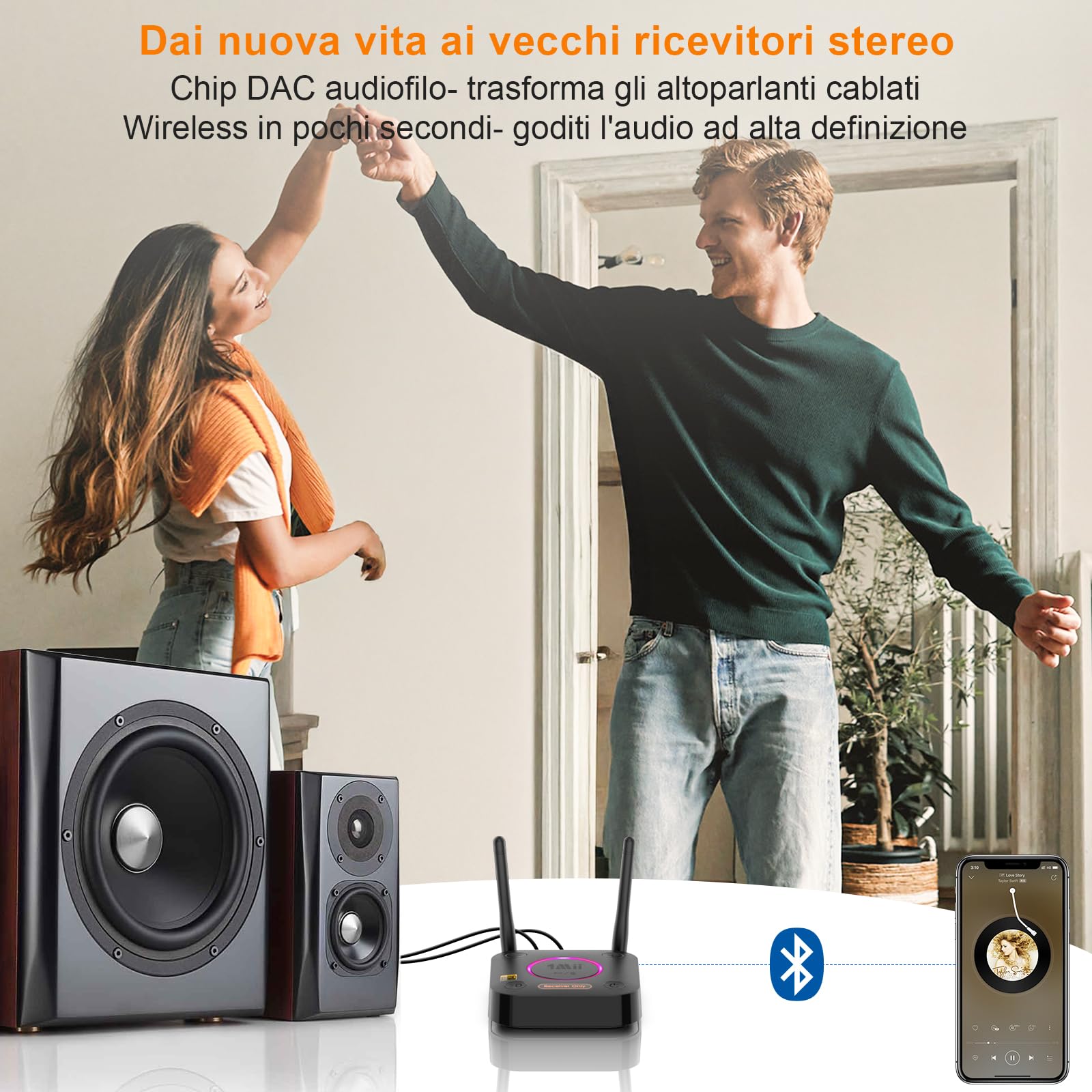 1Mii B06Ultra Ricevitore Bluetooth 5.3 LDAC HiFi AUX