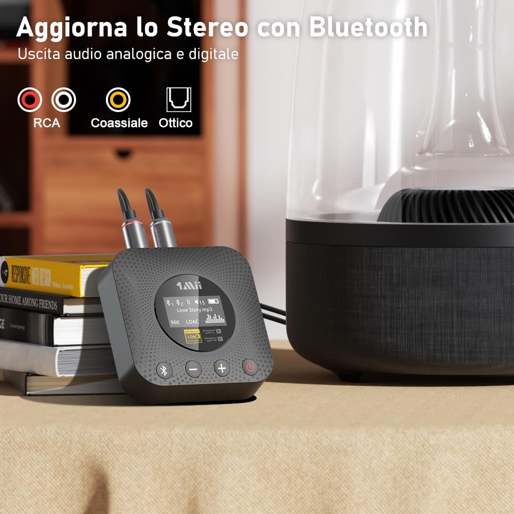 1Mii B06HD+ Ricevitore Bluetooth HiFi LDAC aptX HD RCA