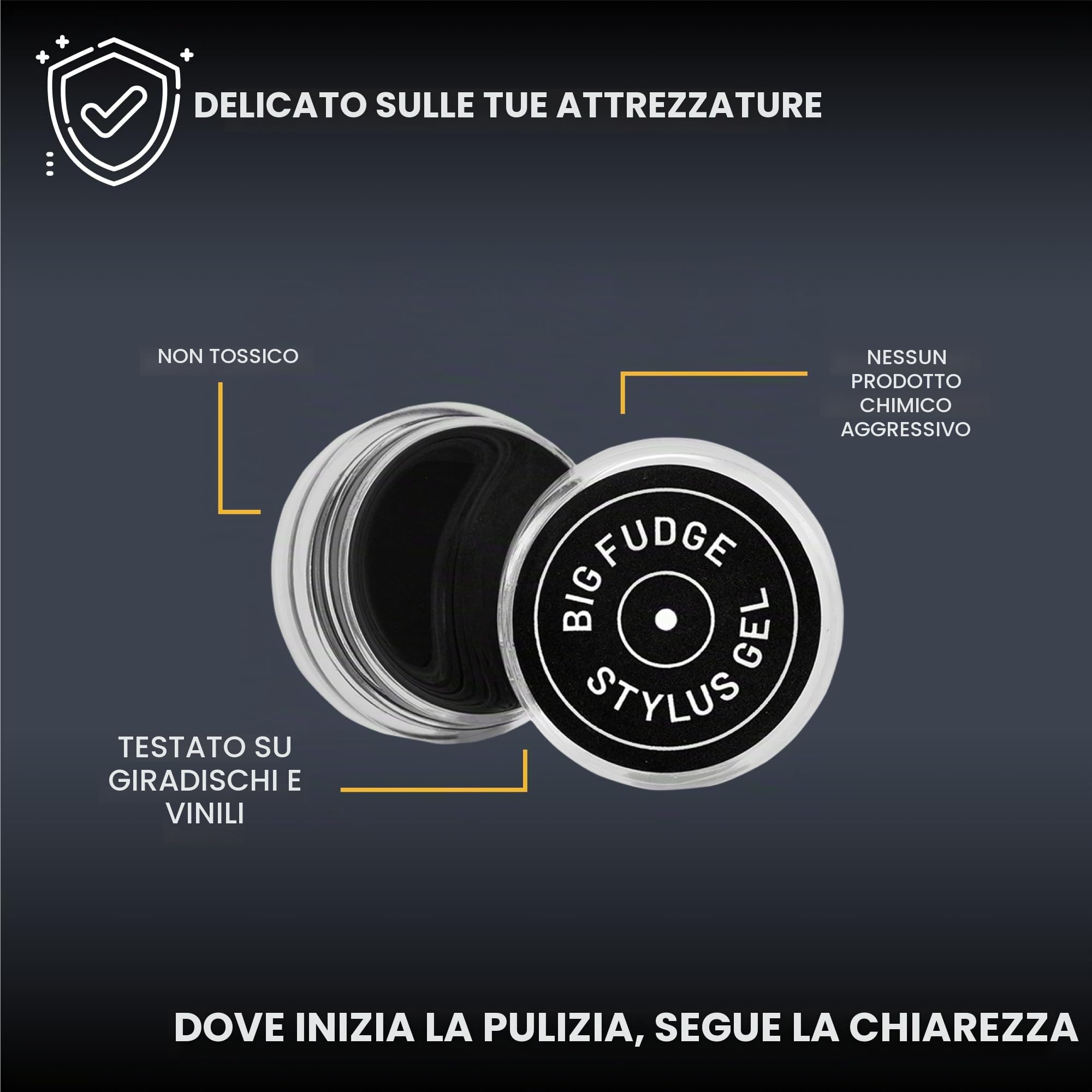 Big Fudge Pulitore Stilo Giradischi Gel Antistatico