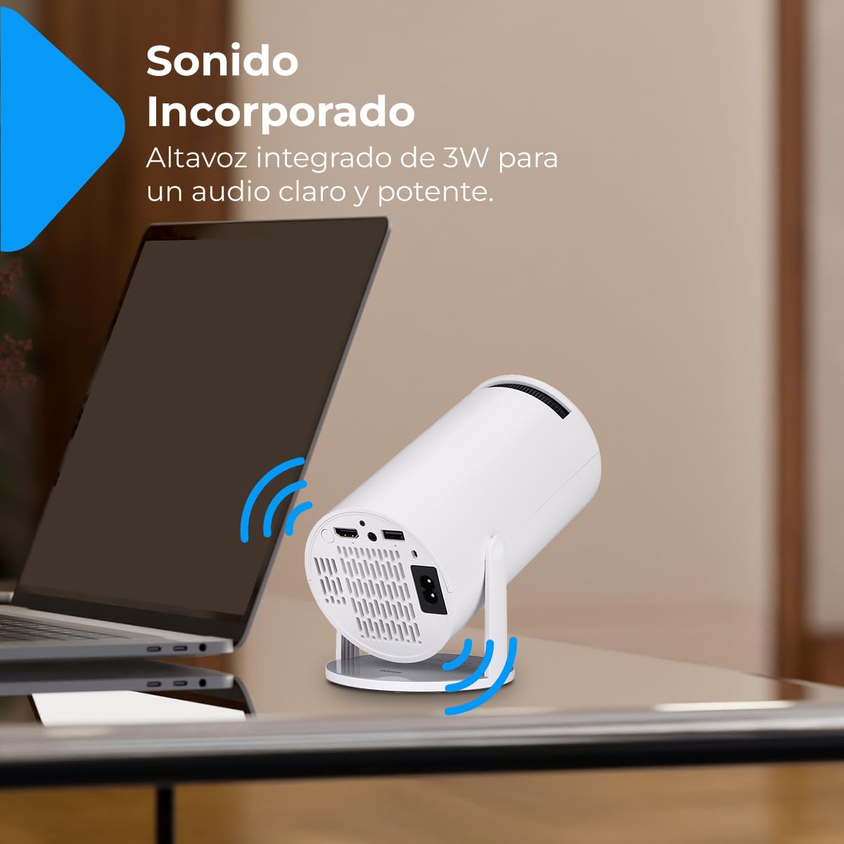 NK Mini Proiettore Portatile Full HD 1080P 4K WiFi 180°