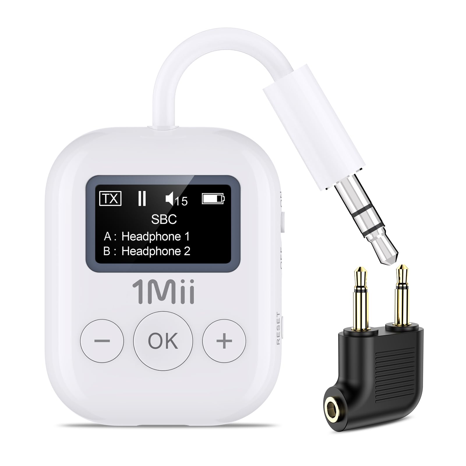 1Mii Bluetooth Transmitter SafeFly Min TV AUX aptX 25h
