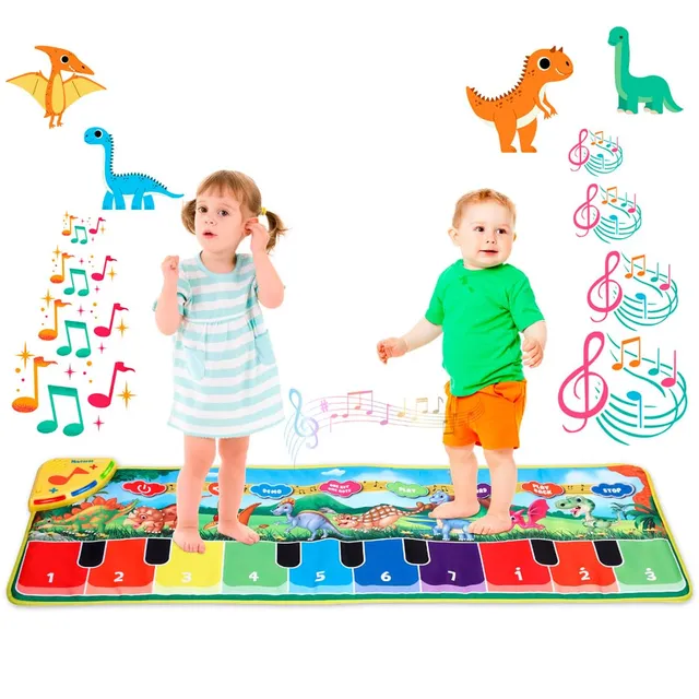 NK Tappeto Musicale Dinosauri LED 110x36cm Record 8 Suoni