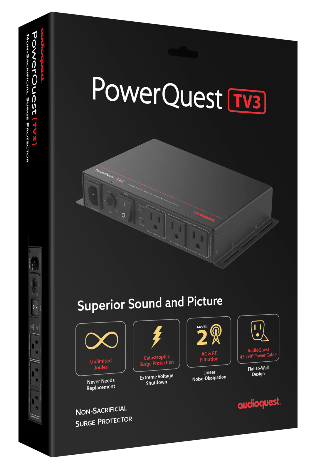 AudioQuest PowerQuest TV3 filtro alimentazione 3 prese alta corrente