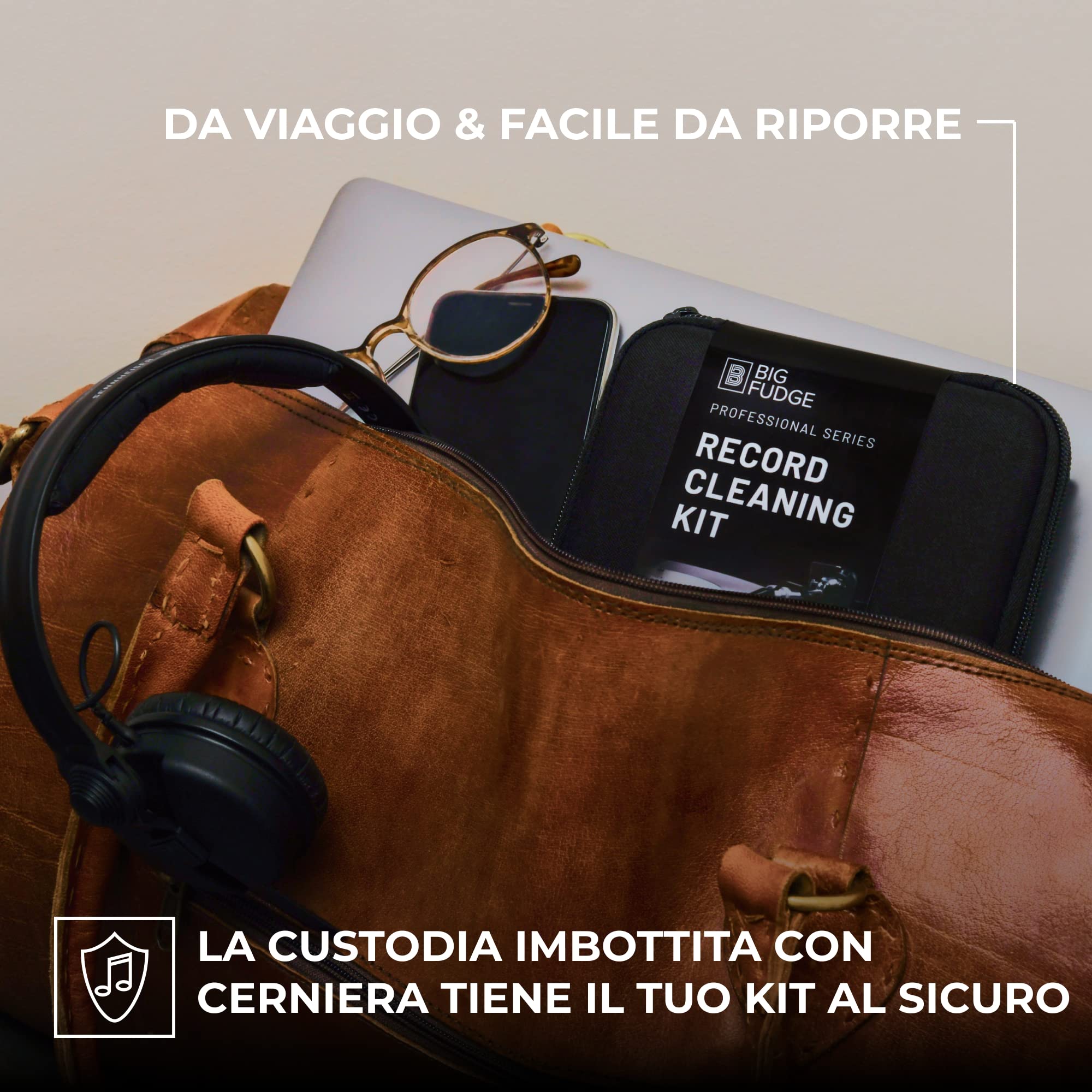 Big Fudge Vinyl Cleaning Kit Pulizia Vinili 4 in 1 Velluto