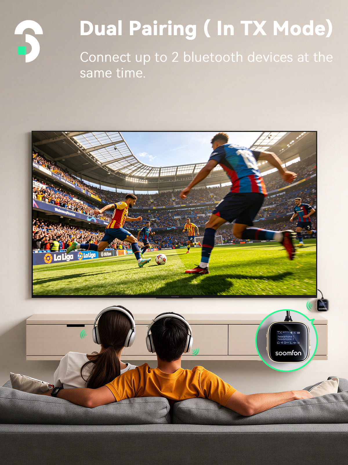 SOOMFON Bluetooth Transceiver trasmettitore Bluetooth aptX display