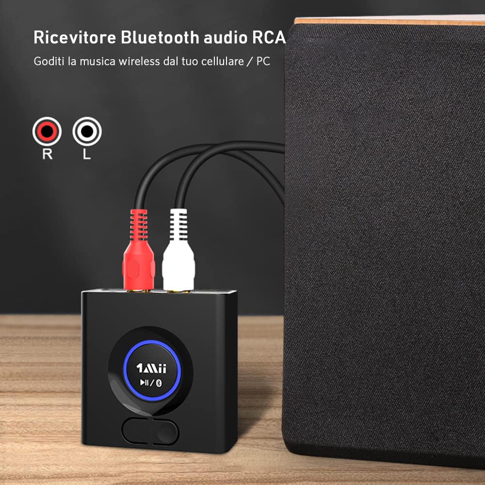 1Mii ML200 ricevitore bluetooth HiFi RCA AUX 12 ore