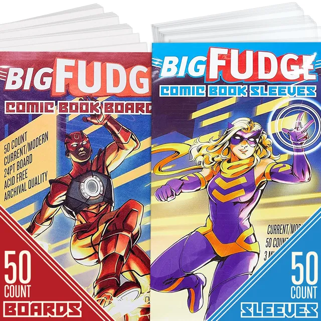 Big Fudge Outer Sleeves Buste Fumetti 50+50 Current Senza Acidi