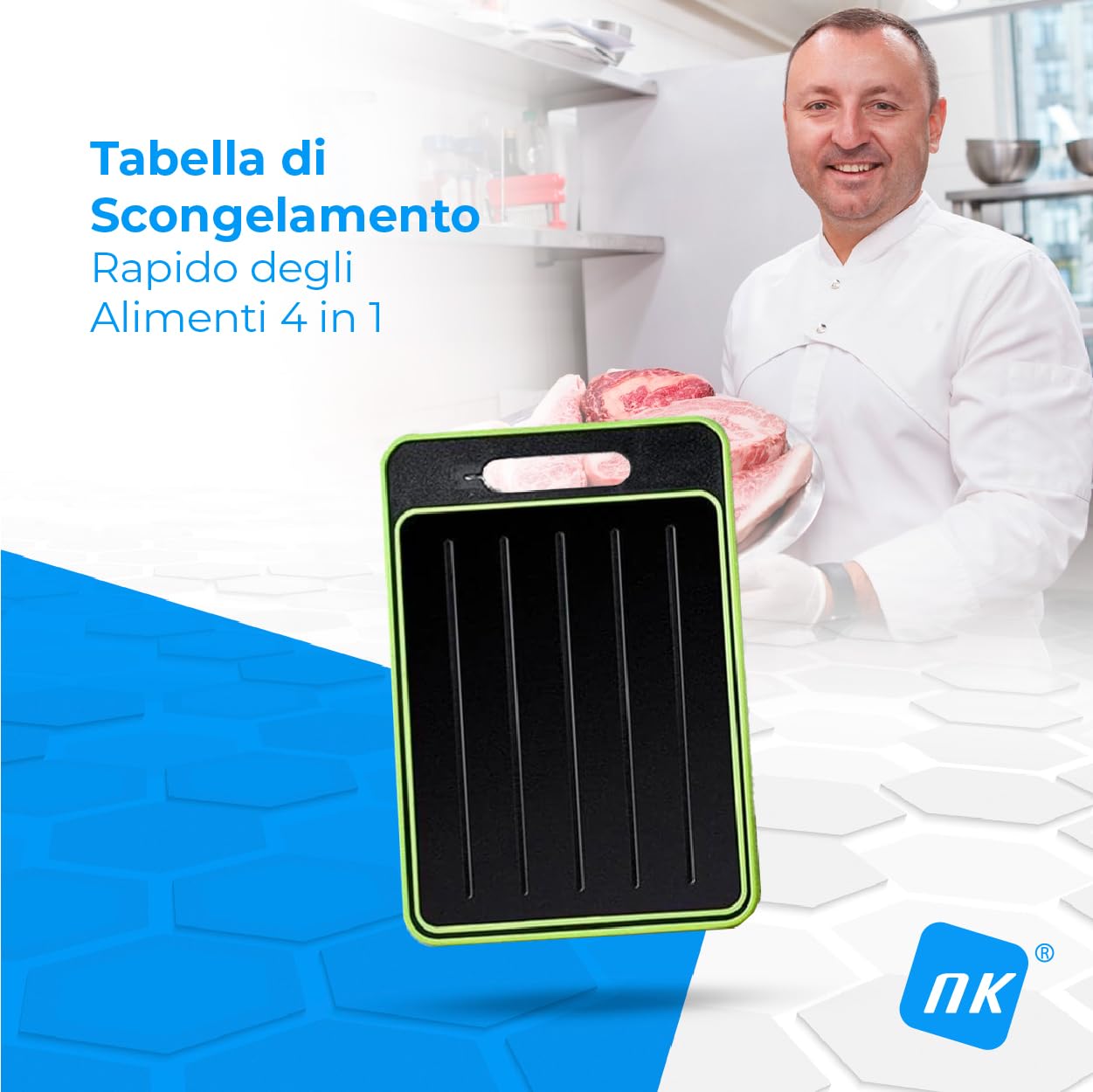 NK Tagliere Scongelamento 4 in 1 Vassoio 36,5 cm