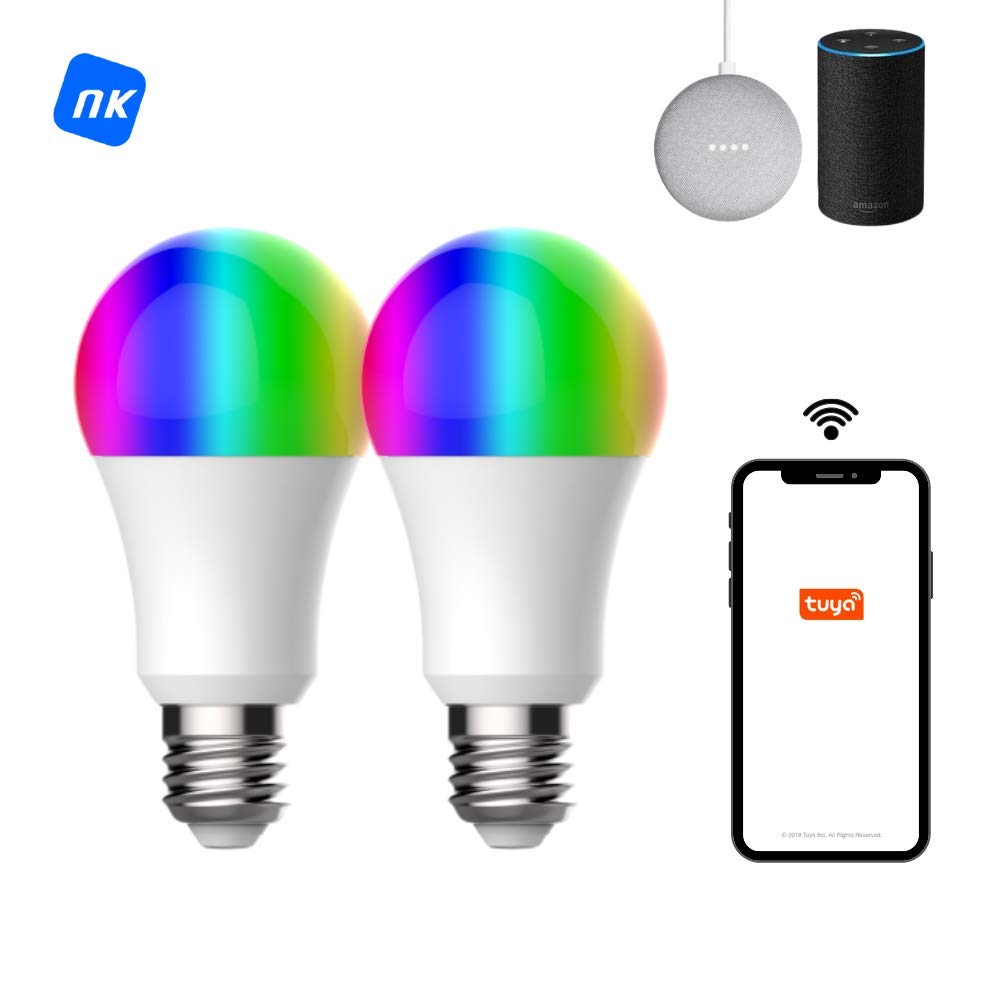 NK Lampadina LED Smart E27 9W WiFi RGB pack x2