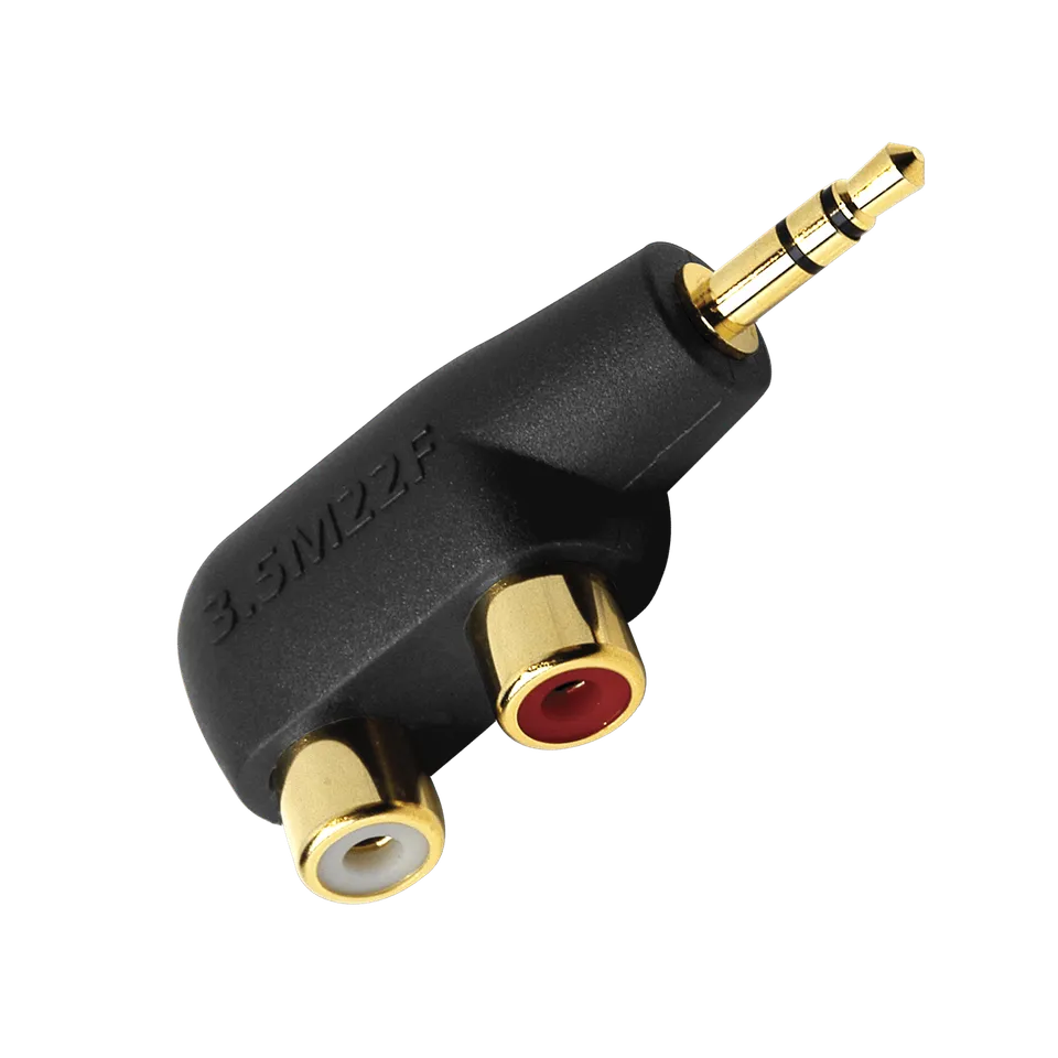 AudioQuest Accessories adattatore jack 3,5 mm a 2 RCA rigido