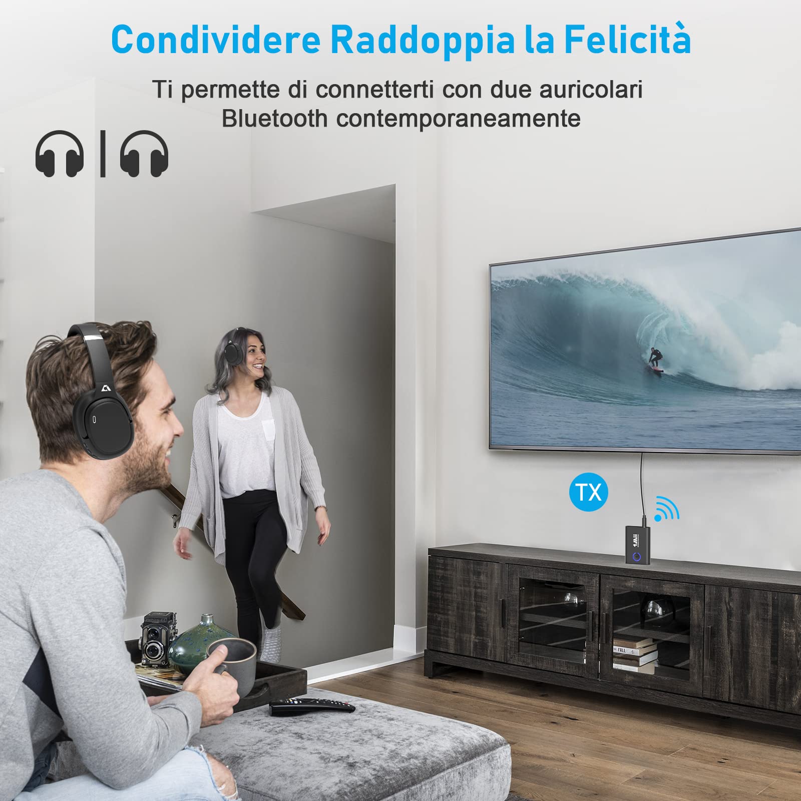 1Mii ML301 Trasmettitore Ricevitore Bluetooth 5.3 aptX AUX