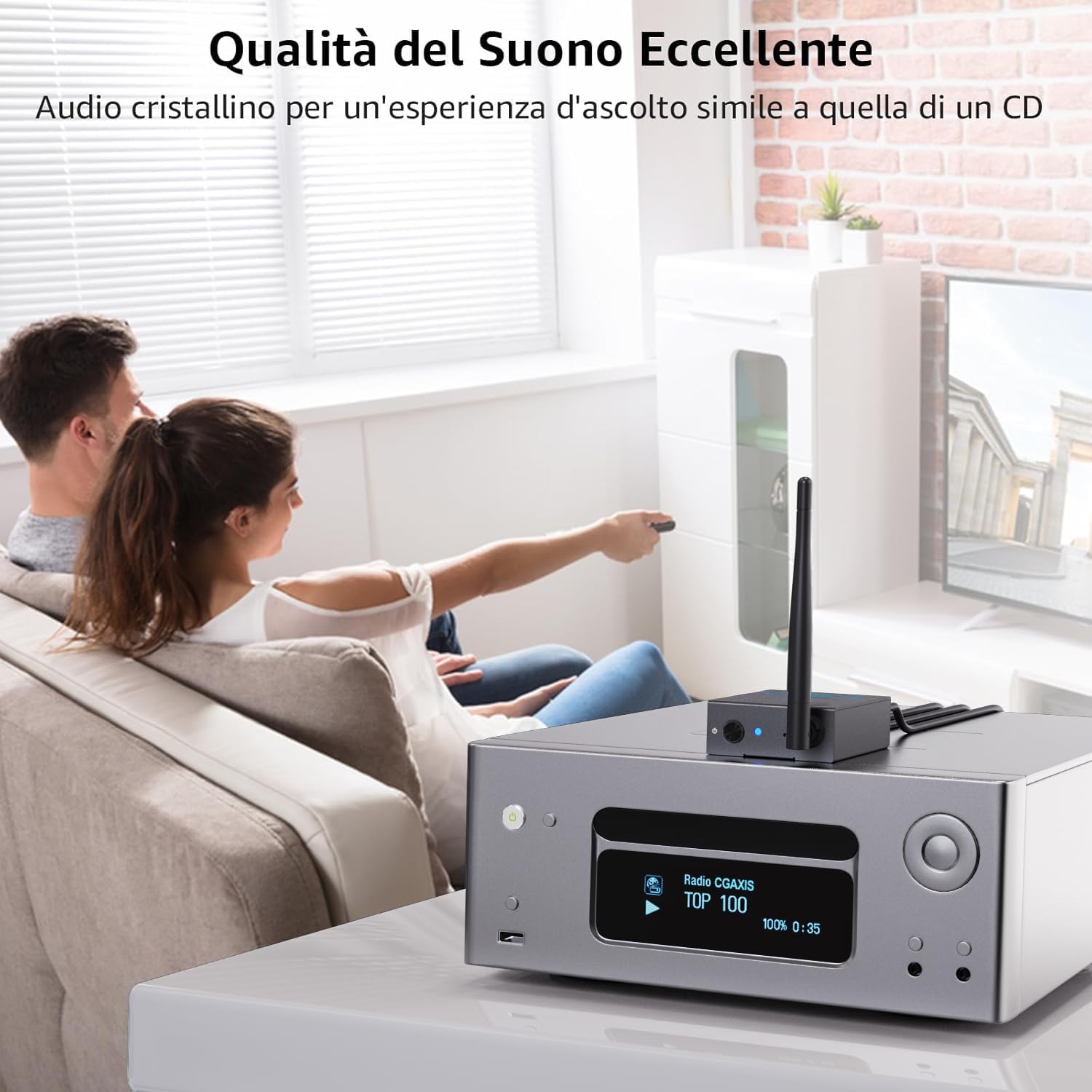 1Mii 2.4G Set trasmettitore ricevitore audio 100 m