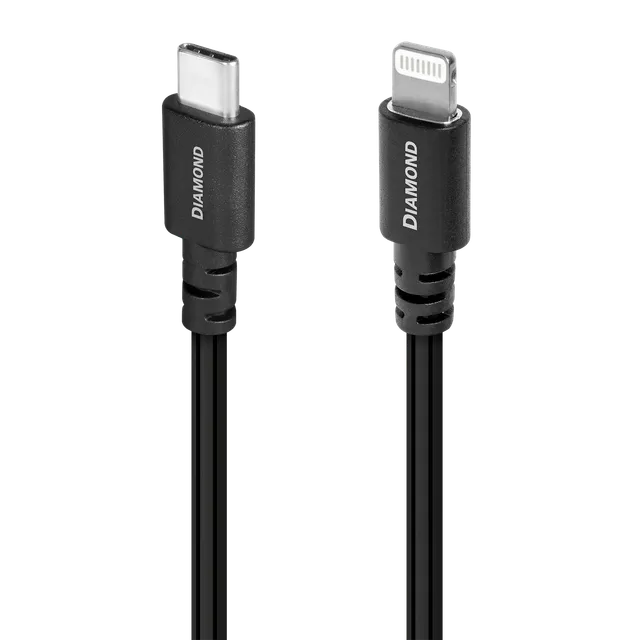 Audioquest Diamond USB-C Lightning cavo iPhone argento